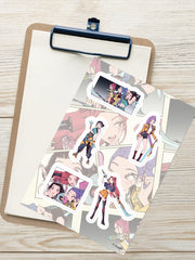 KPop Demon Hunters Sticker Sheet HUNTR/X Polo Tokki