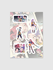 KPop Demon Hunters Sticker Sheet HUNTR/X Polo Tokki
