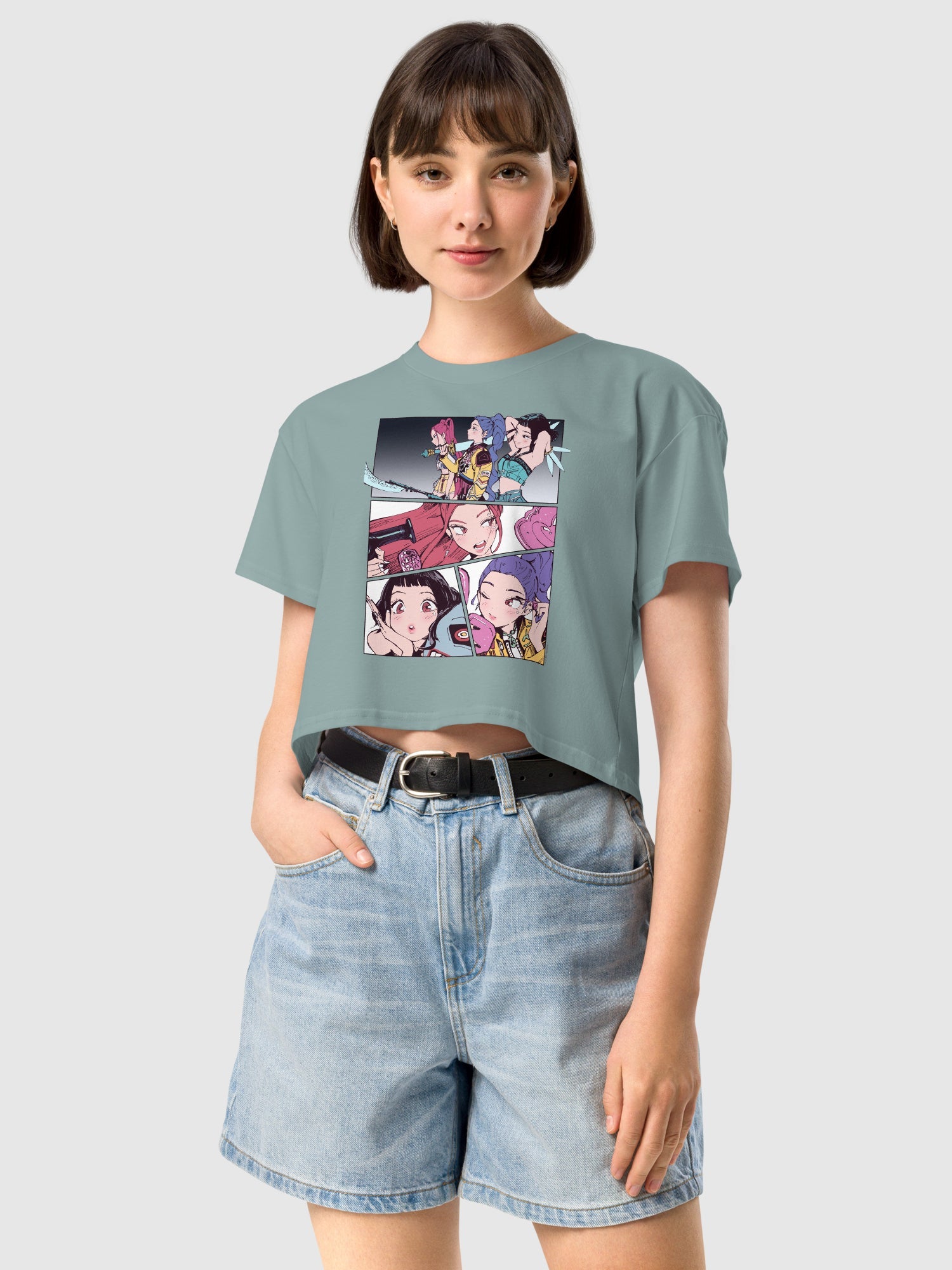 KPop Demon Hunters Women's Crop Top Polo Tokki
