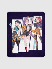 KPop Demon Hunters Sherpa Blanket HUNTR/X Polo Tokki