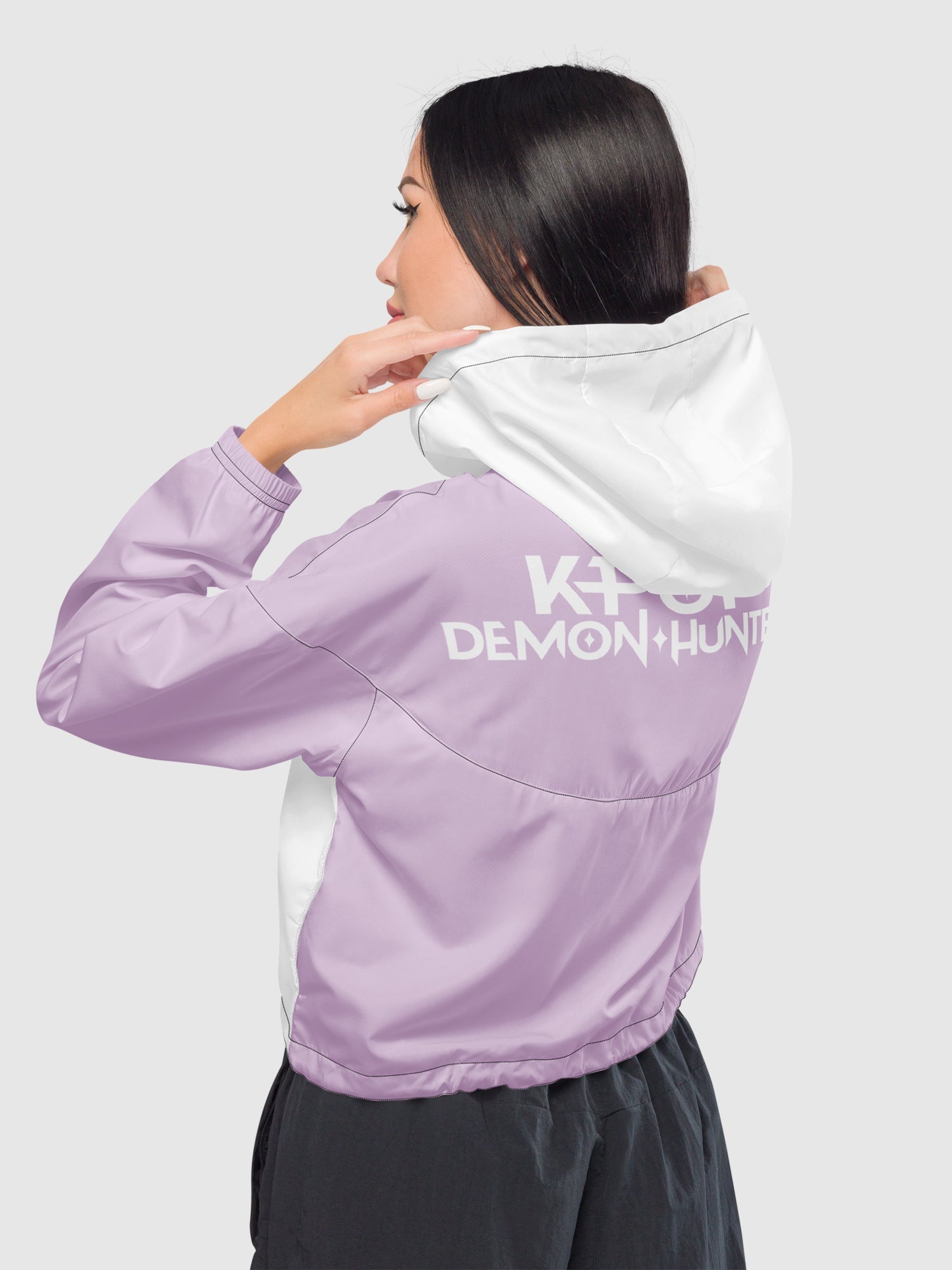 KPop Demon Hunters Cropped Windbreaker Half-Zip HUNTR/X