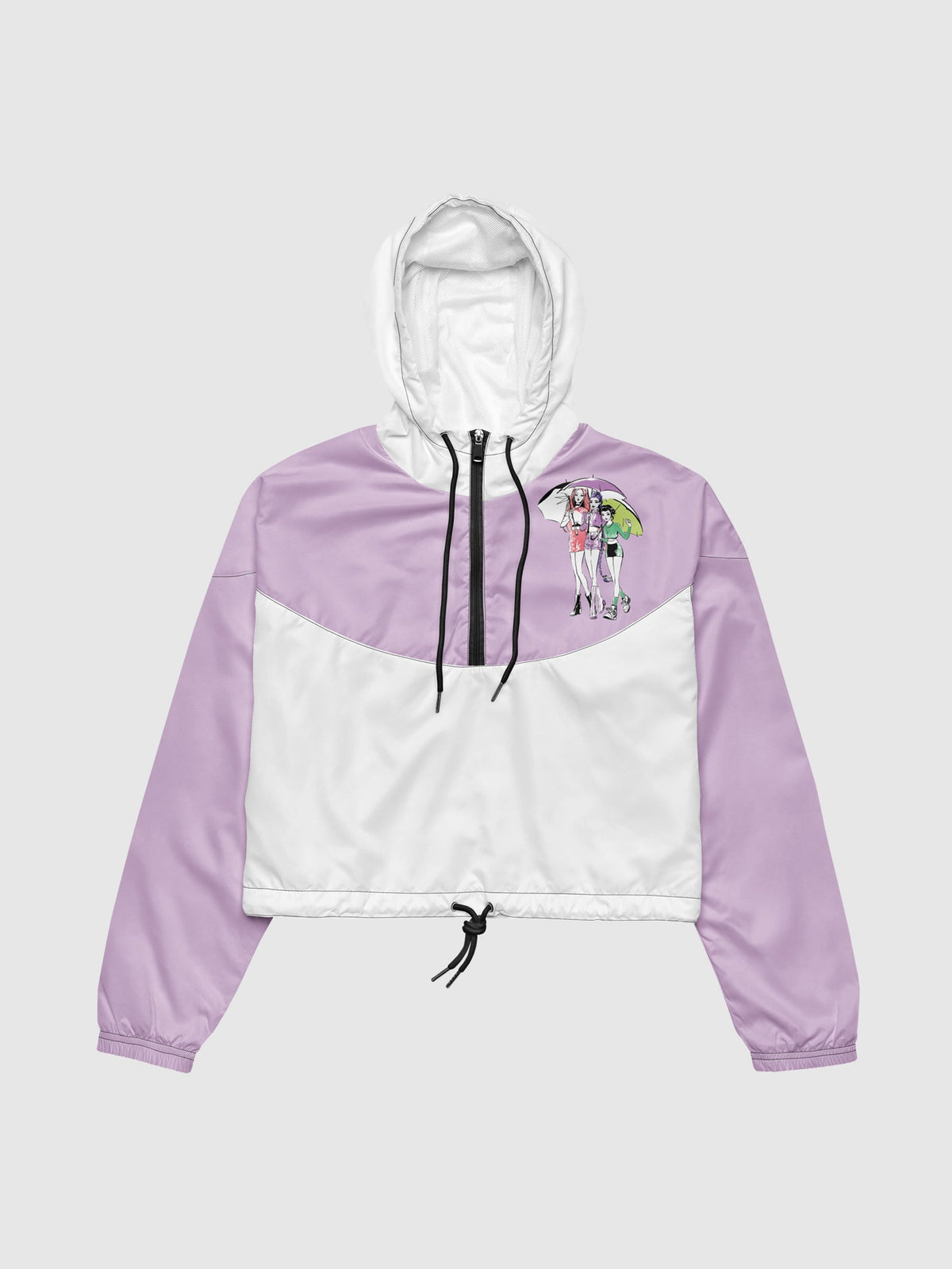 KPop Demon Hunters Cropped Windbreaker Half-Zip HUNTR/X