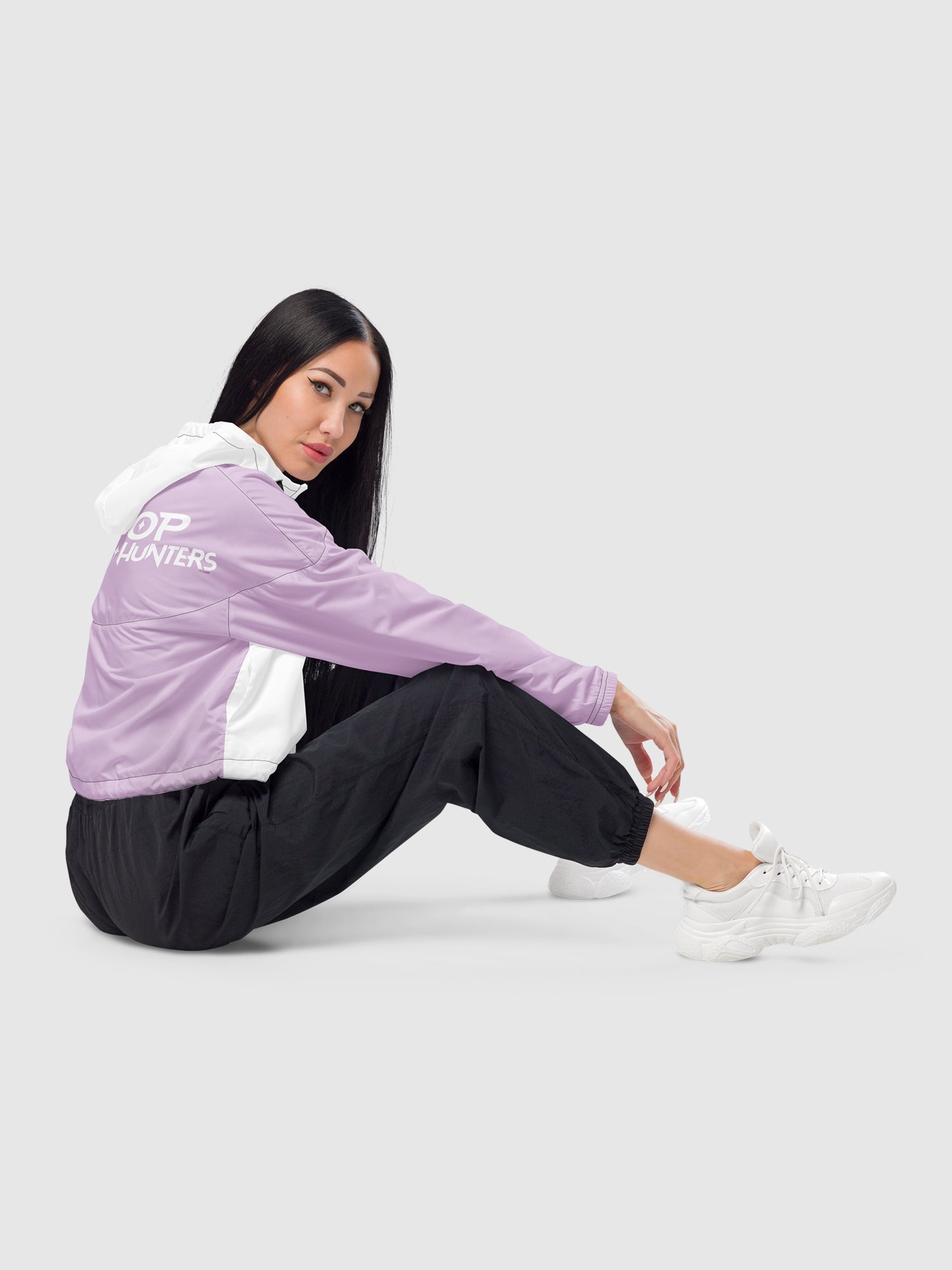 KPop Demon Hunters Cropped Windbreaker Half-Zip HUNTR/X