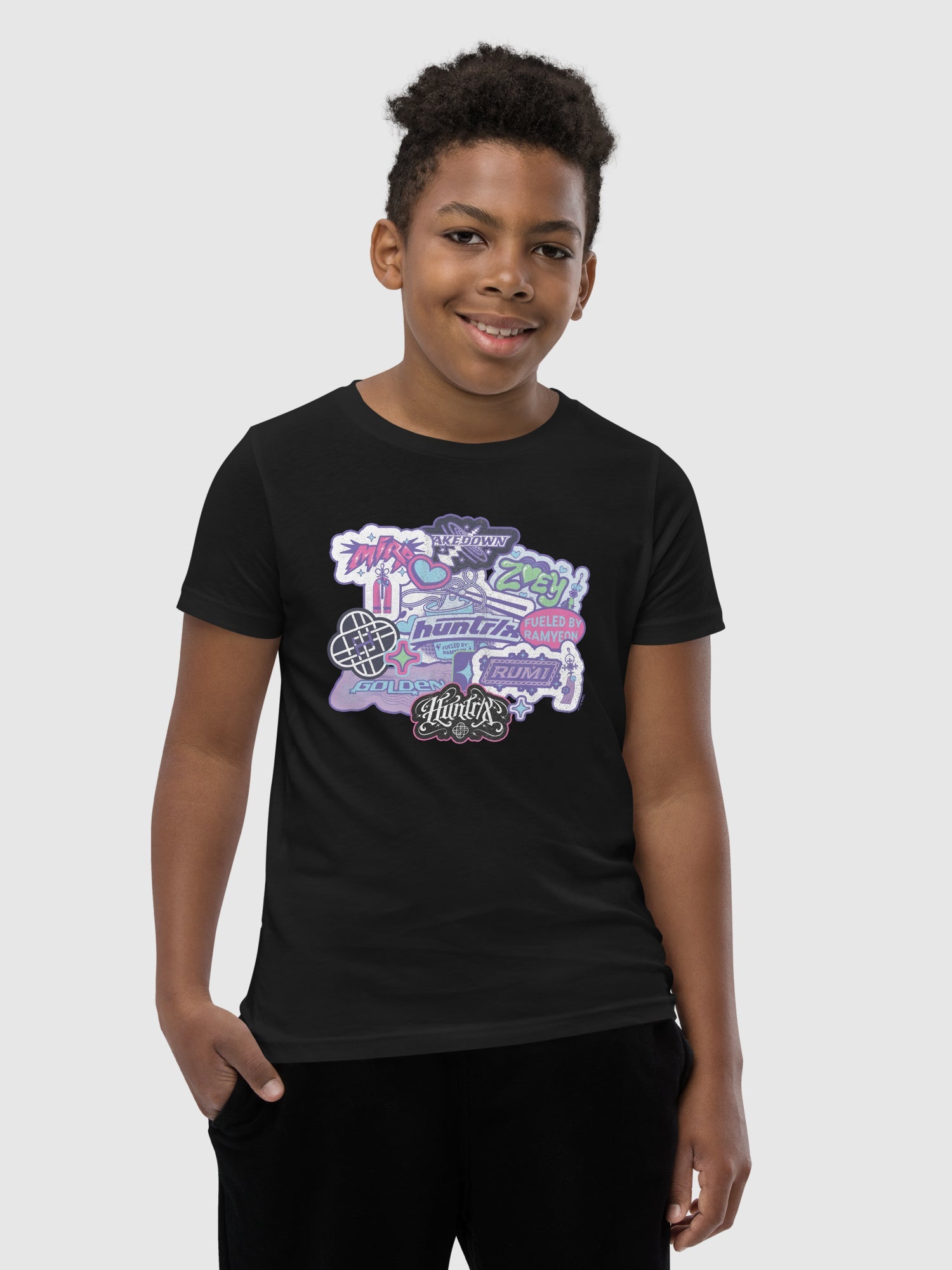 KPop Demon Hunters HUNTR/X Youth T-Shirt Collage