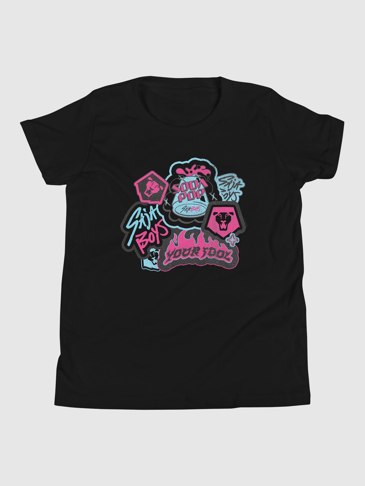 KPop Demon Hunters Saja Boys Youth T-Shirt Collage