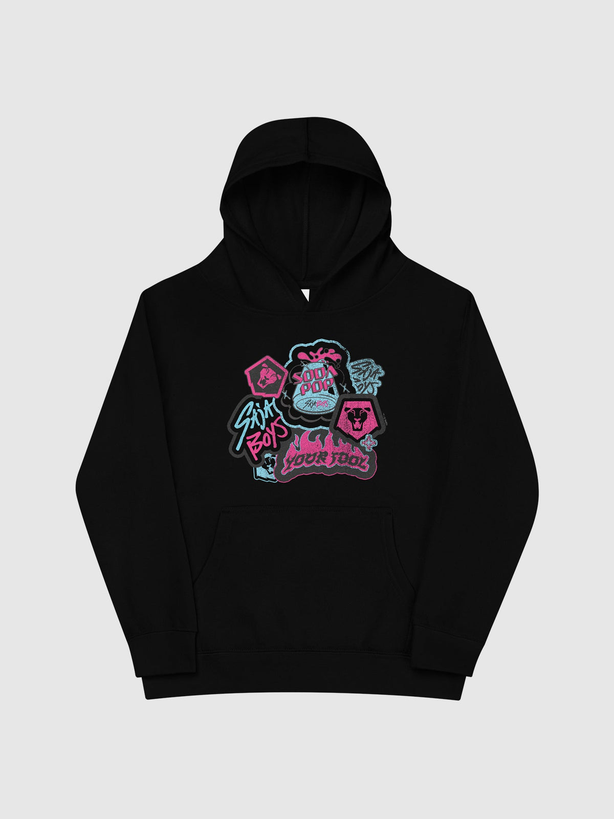 KPop Demon Hunters Saja Boys Youth Hoodie Collage