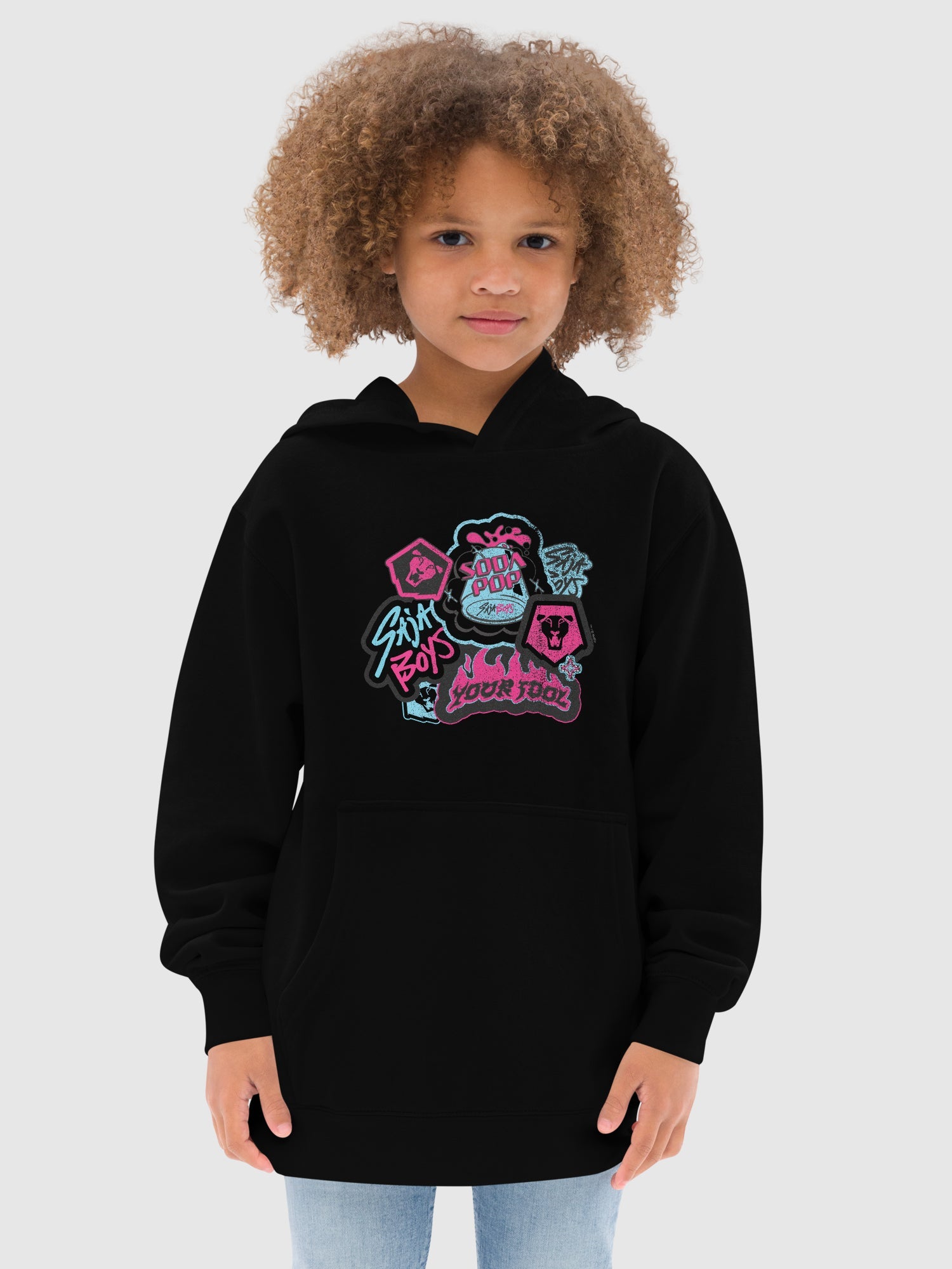 KPop Demon Hunters Saja Boys Youth Hoodie Collage