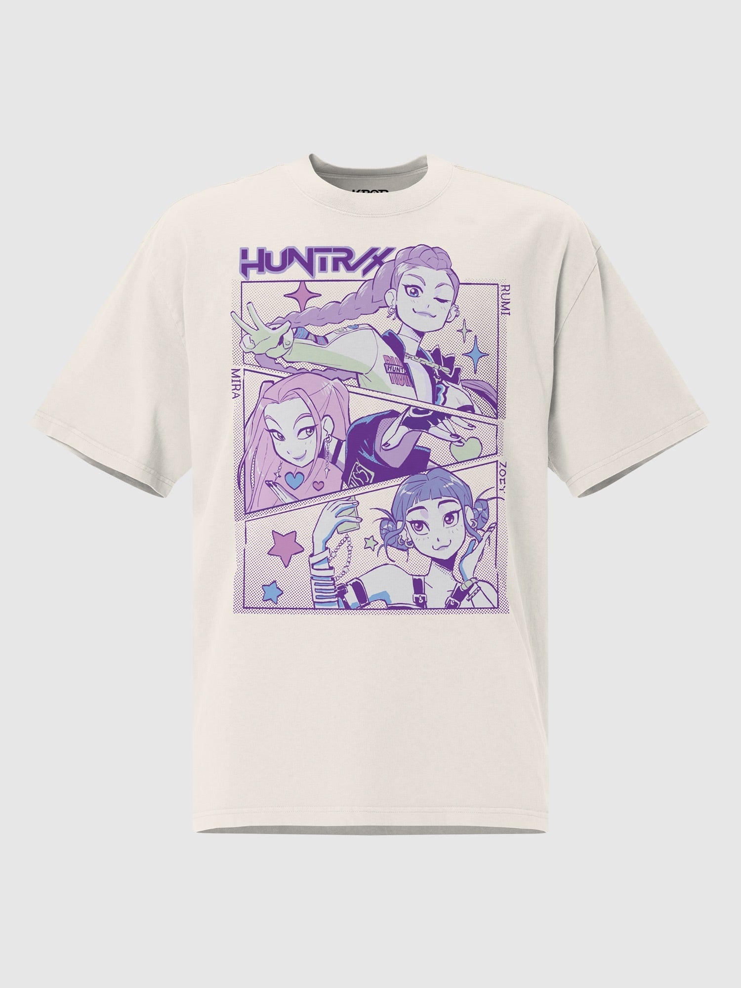 KPop Demon Hunters HUNTR/X Oversized Faded T-Shirt