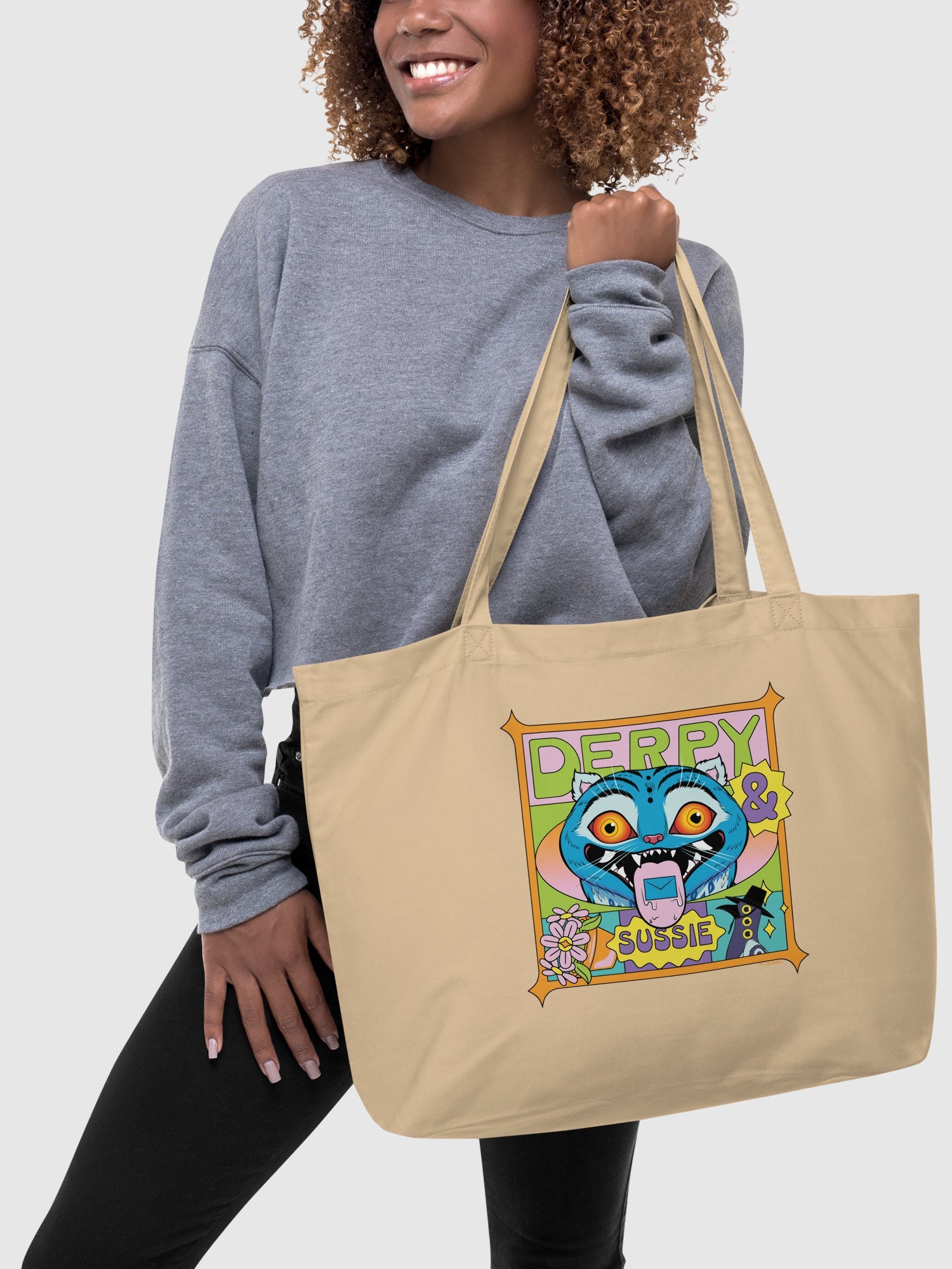 KPop Demon Hunters Tote Bag Derpy & Sussie Summer Festival