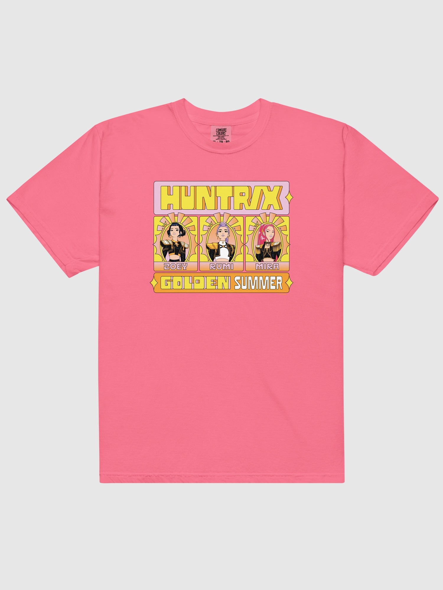 KPop Demon Hunters Comfort Colors T-Shirt HUNTR/X Golden Summer