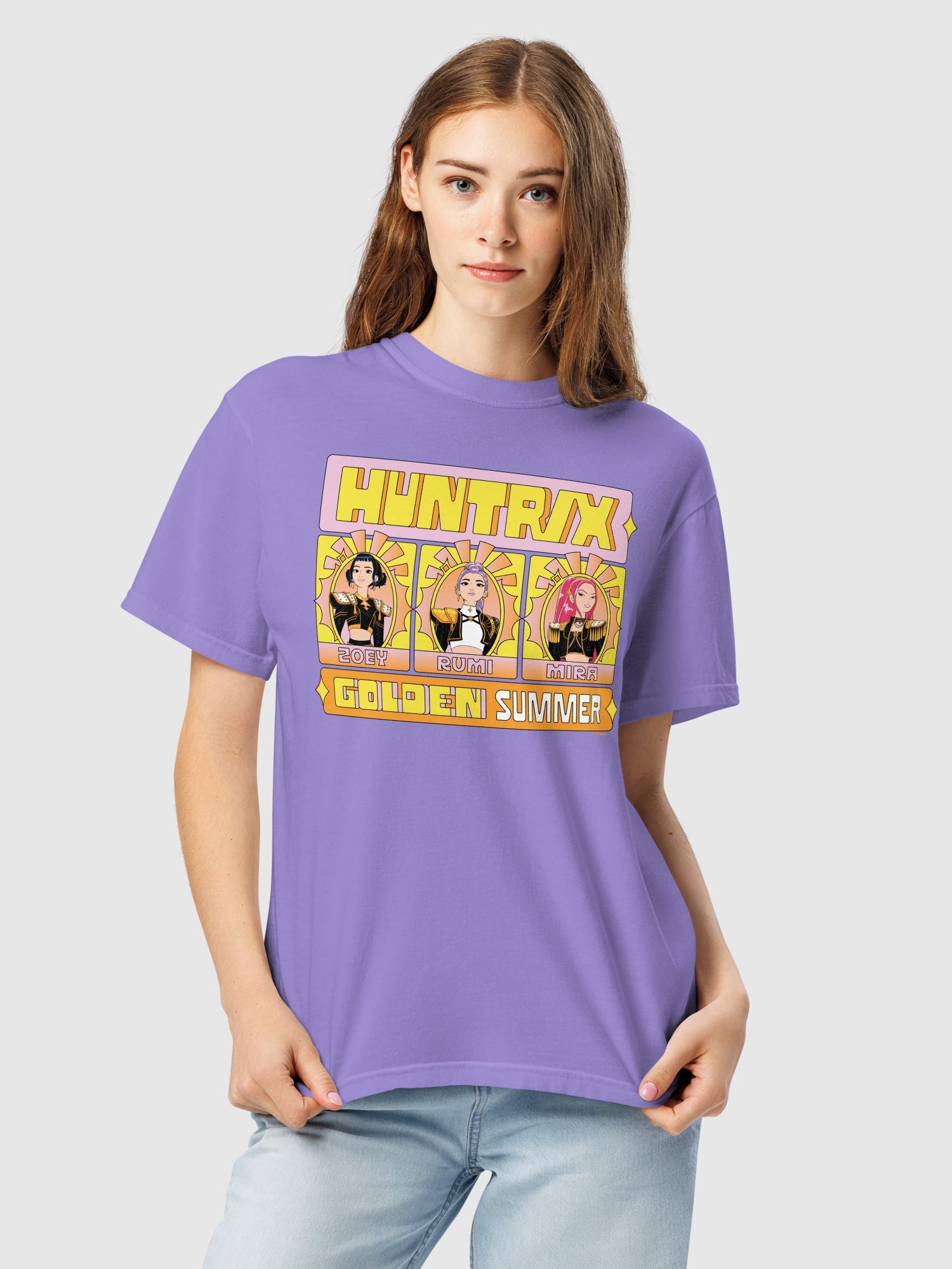 KPop Demon Hunters Comfort Colors T-Shirt HUNTR/X Golden Summer