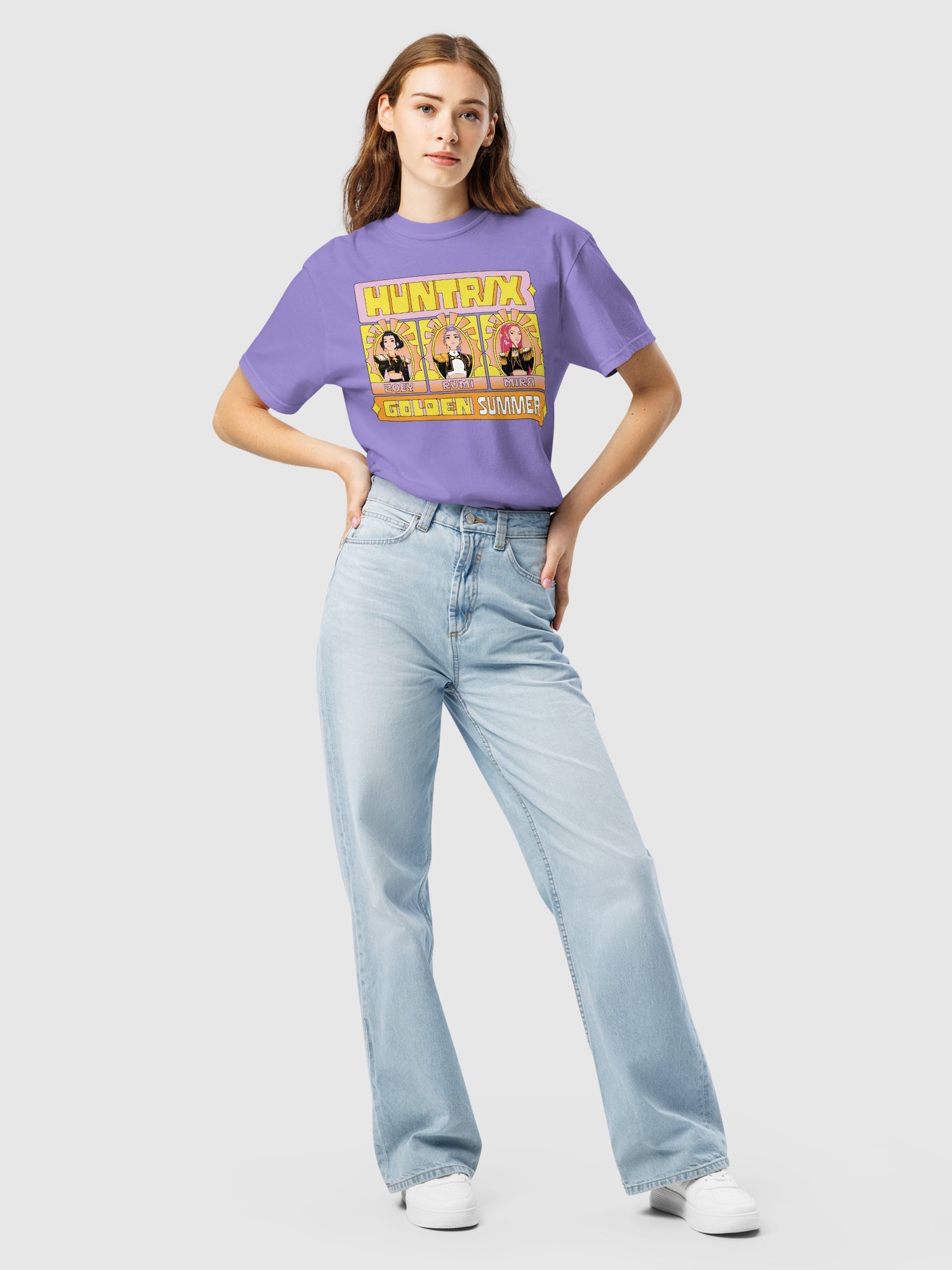 KPop Demon Hunters Comfort Colors T-Shirt HUNTR/X Golden Summer