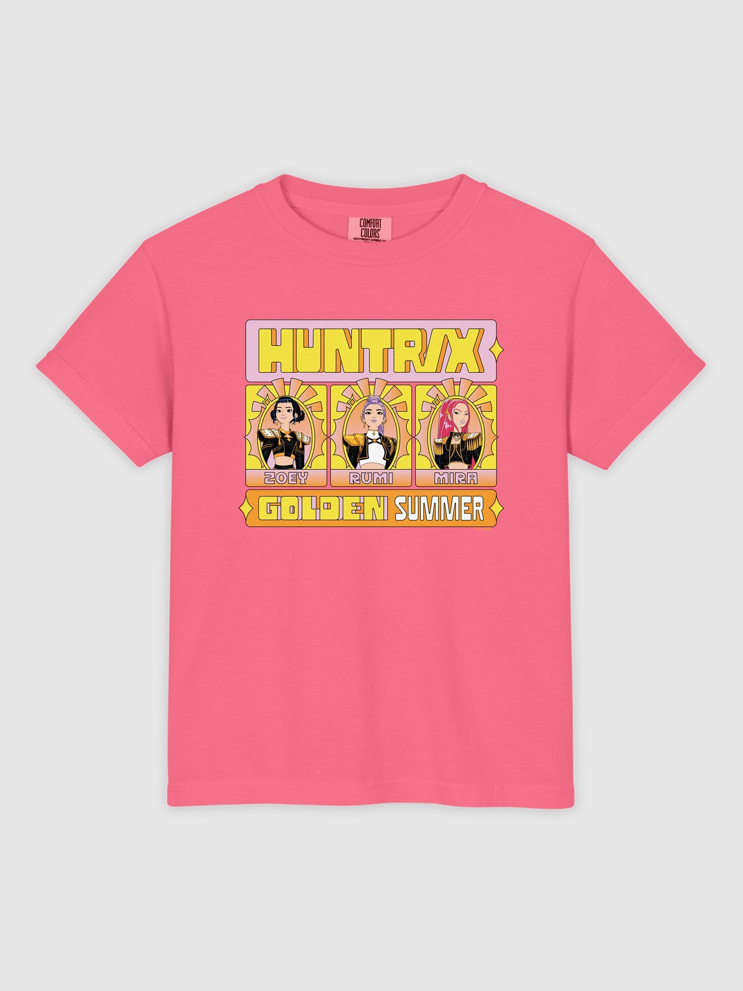 KPop Demon Hunters Comfort Colors Youth T-Shirt HUNTR/X Golden Summer