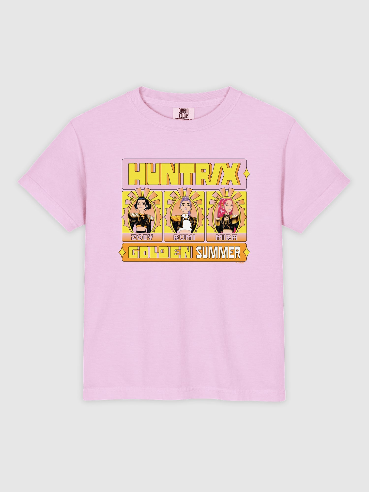 KPop Demon Hunters Comfort Colors Youth T-Shirt HUNTR/X Golden Summer