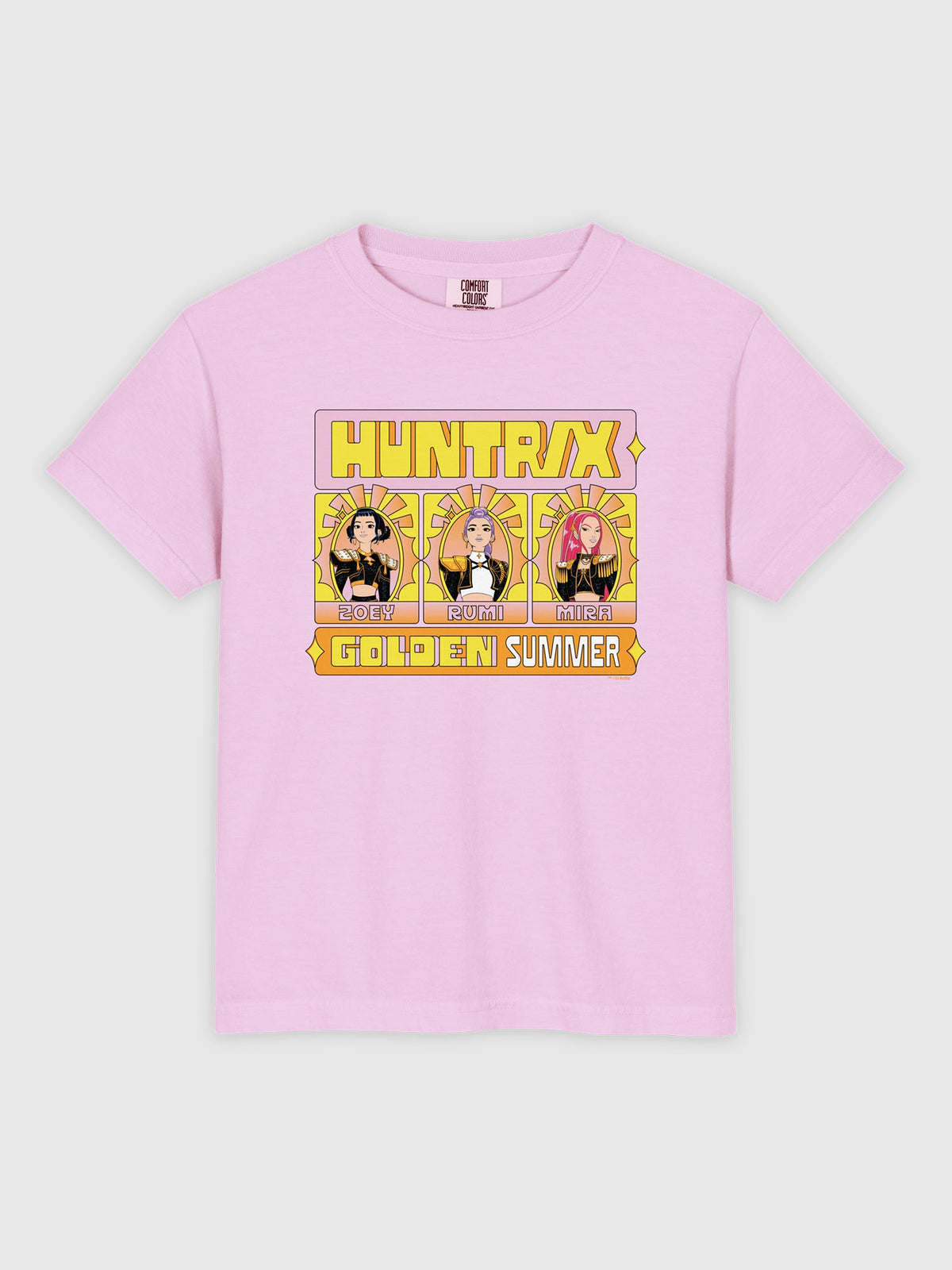 KPop Demon Hunters Comfort Colors Youth T-Shirt HUNTR/X Golden Summer
