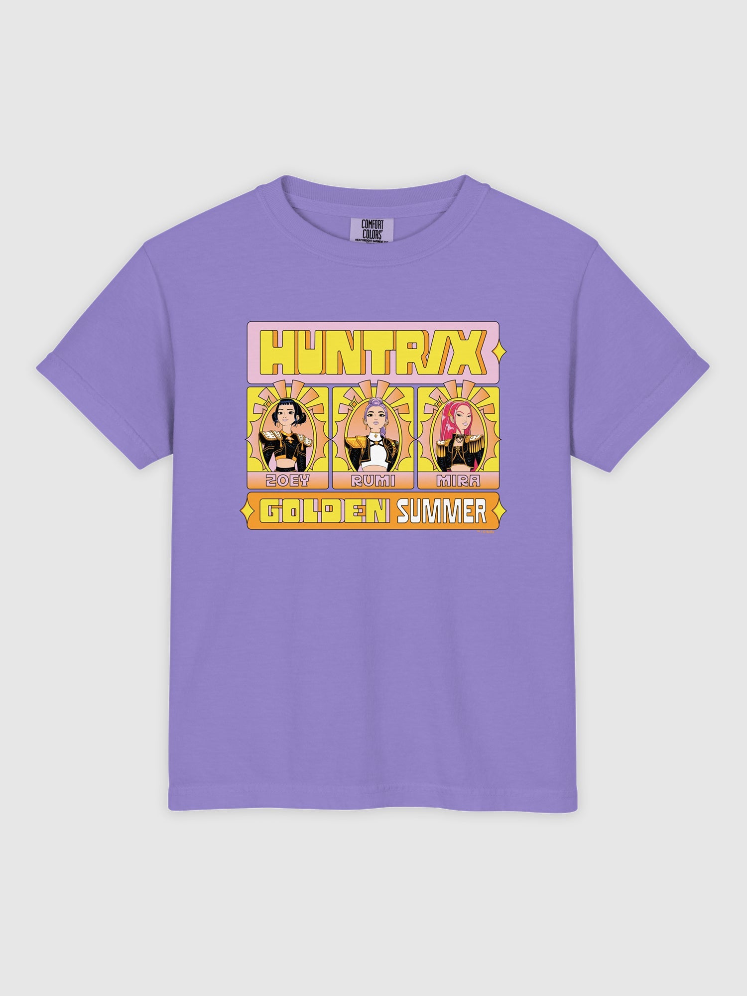 KPop Demon Hunters Comfort Colors Youth T-Shirt HUNTR/X Golden Summer