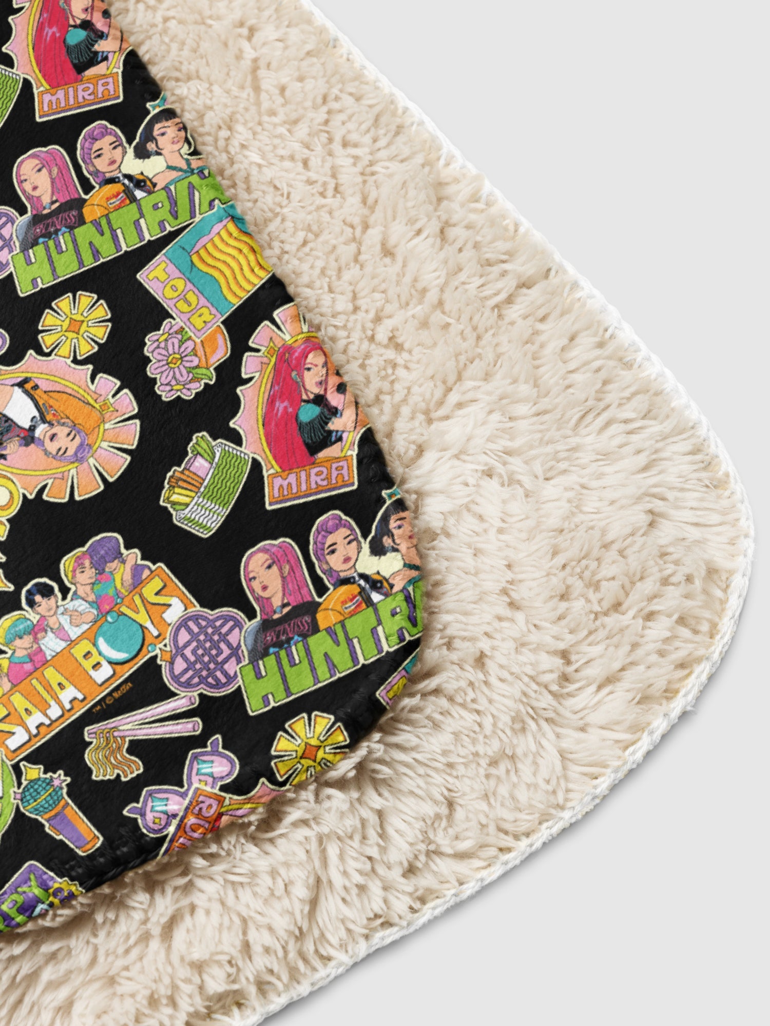 KPop Demon Hunters Sherpa Blanket Summer Tour