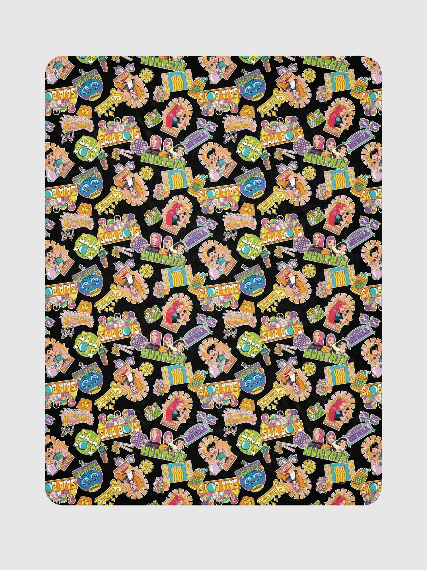 KPop Demon Hunters Sherpa Blanket Summer Tour