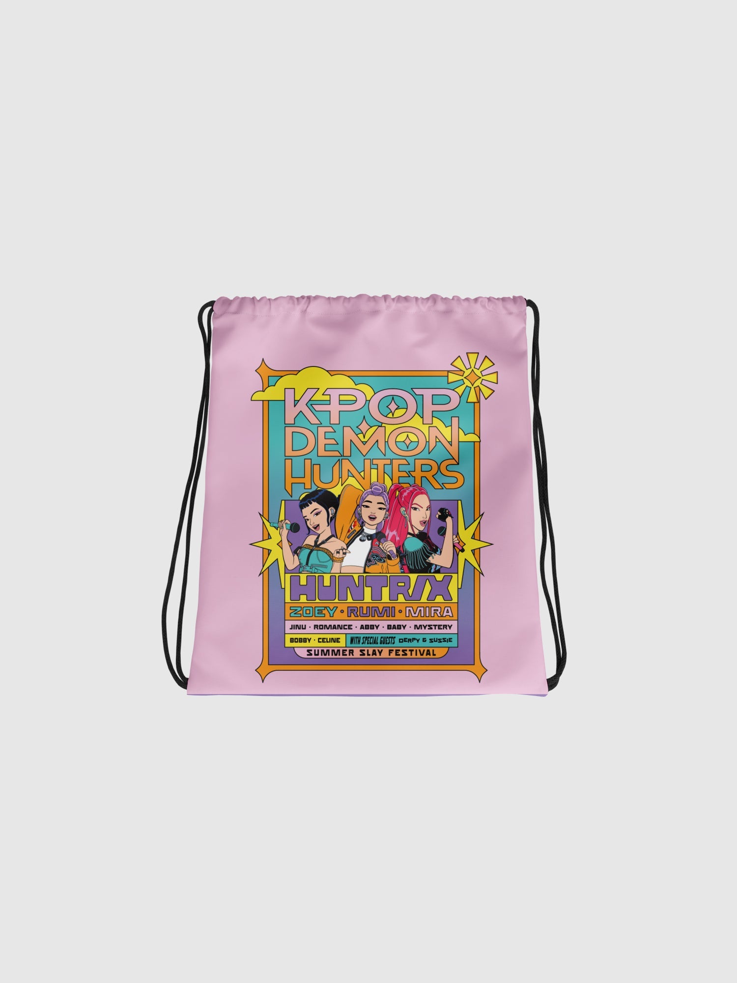 KPop Demon Hunters Drawstring Bag Summer Tour