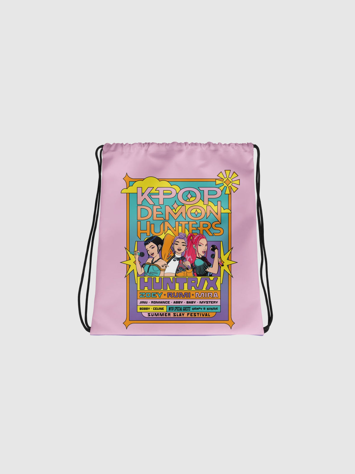KPop Demon Hunters Drawstring Bag Summer Tour
