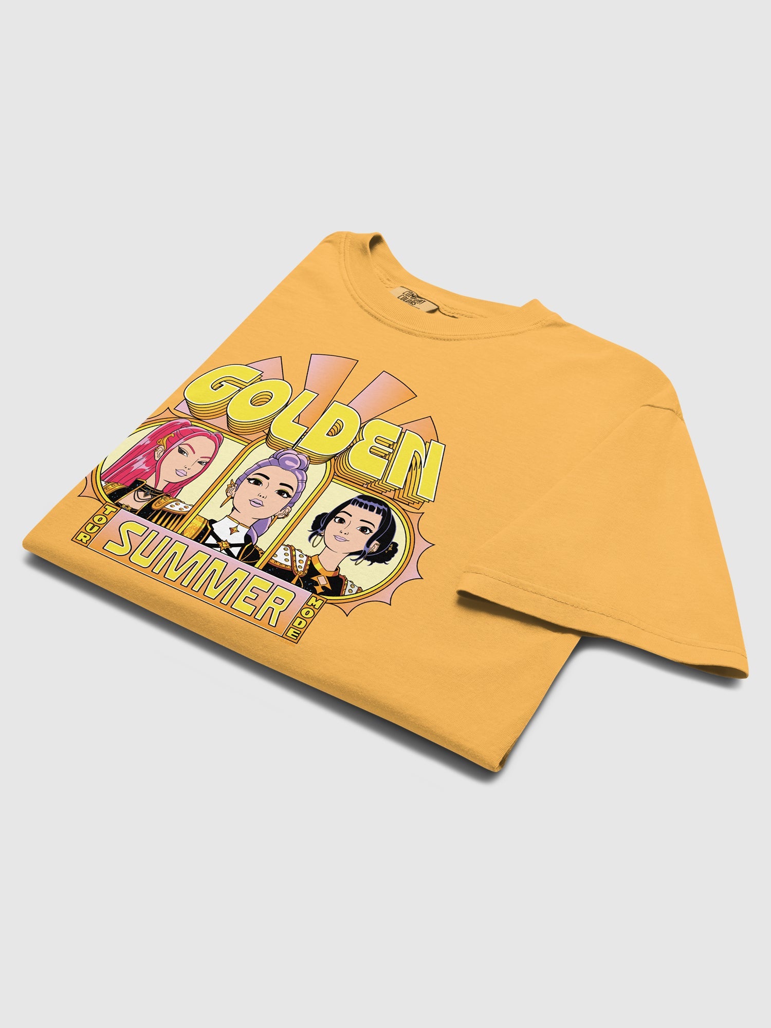 KPop Demon Hunters Comfort Colors T-Shirt HUNTR/X Golden Summer Tour