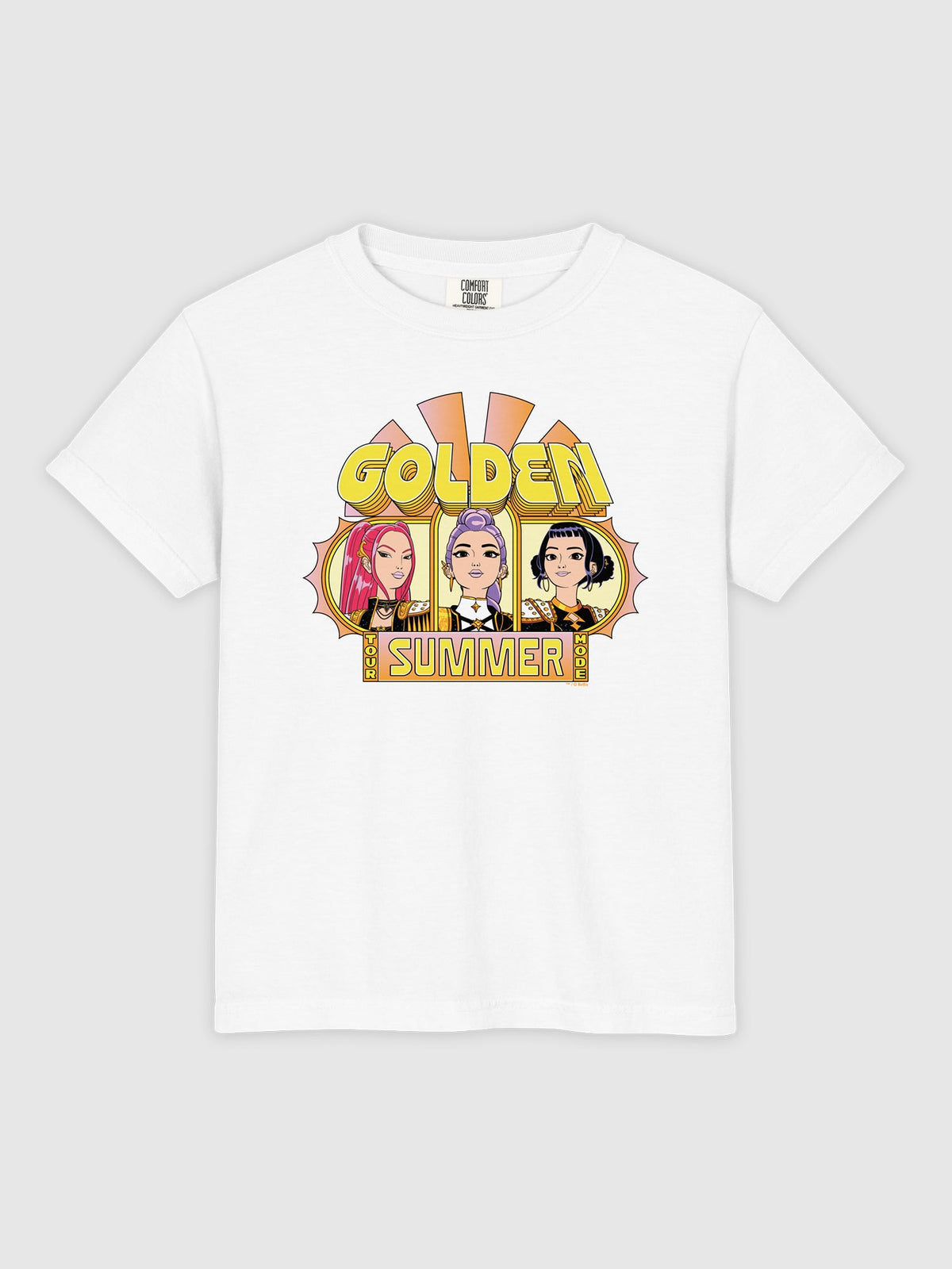 KPop Demon Hunters Comfort Colors Youth T-Shirt HUNTR/X Golden Summer Tour