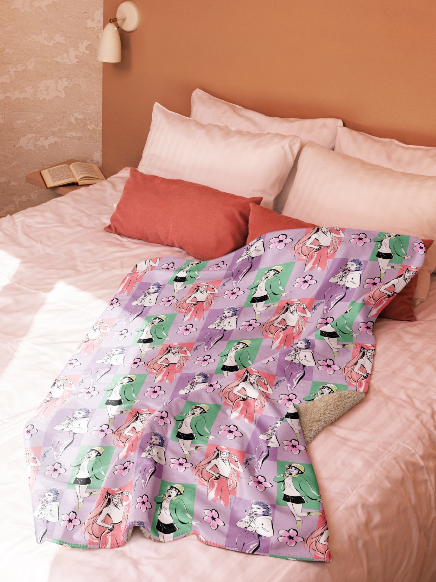 KPop Demon Hunters HUNTR/X Sherpa Blanket Spring