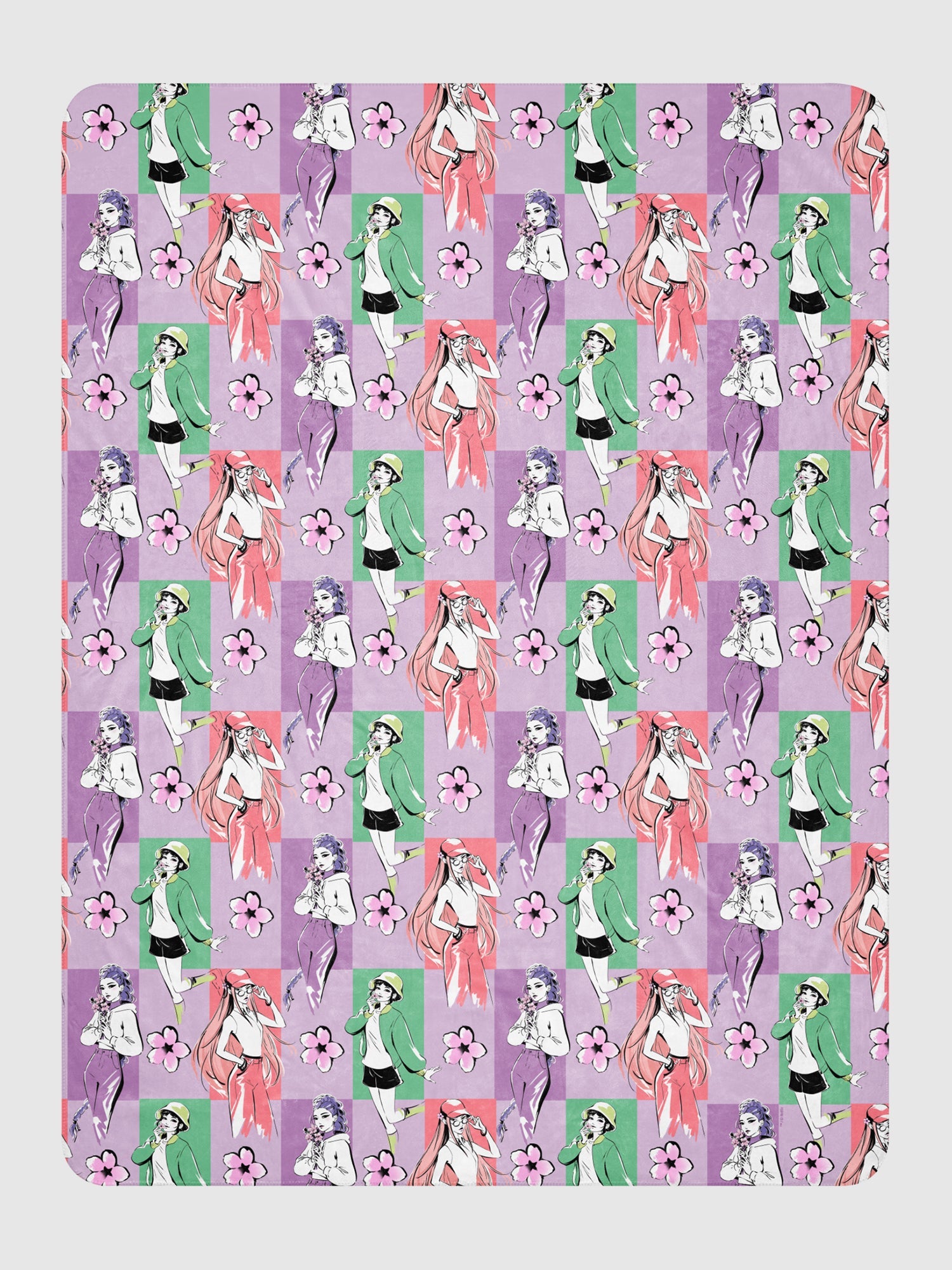 KPop Demon Hunters HUNTR/X Sherpa Blanket Spring
