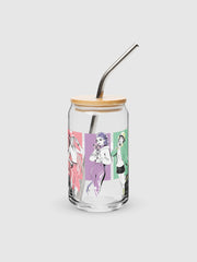 KPop Demon Hunters HUNTR/X Can Shaped Glass With Lid Spring