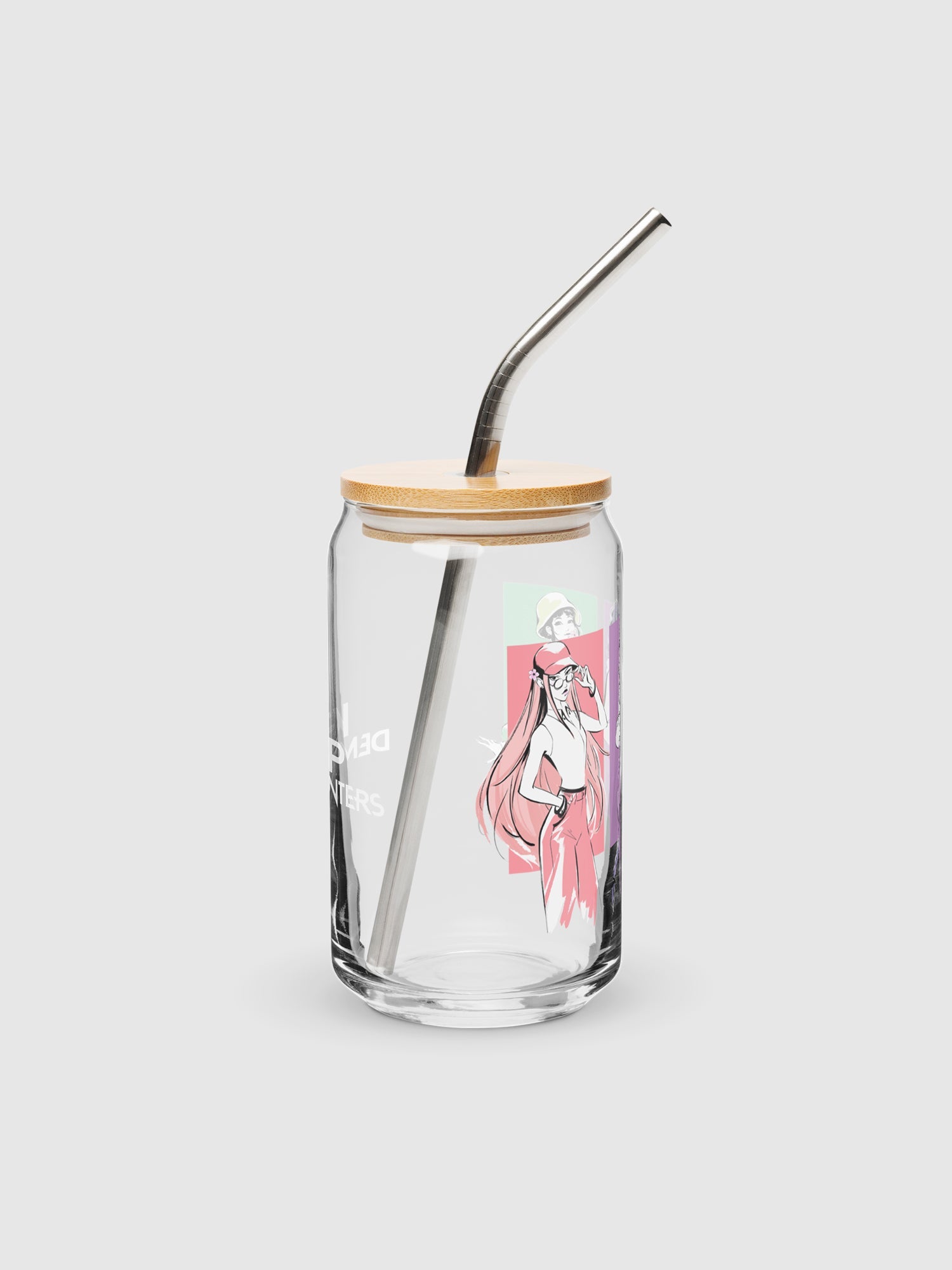 KPop Demon Hunters HUNTR/X Can Shaped Glass With Lid Spring