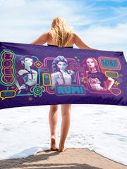 KPop Demon Hunters Beach Towel HUNTR/X Summer Nights