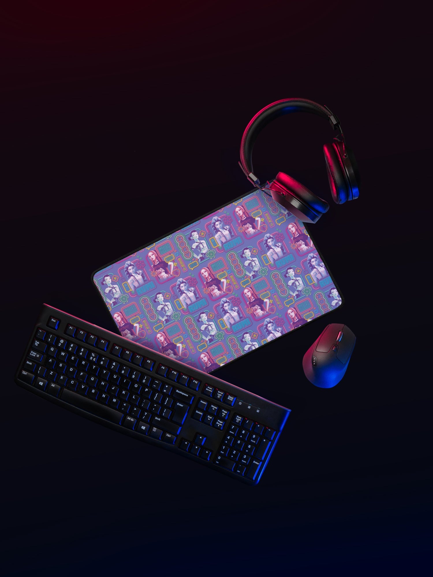 KPop Demon Hunters Desk Mat HUNTR/X Summer Nights