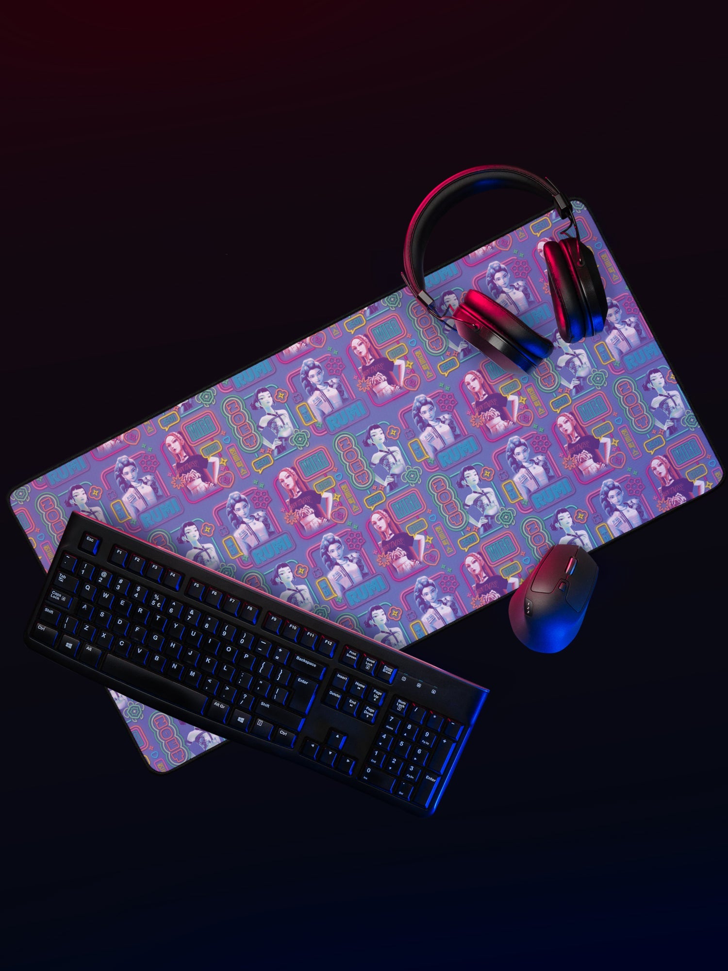KPop Demon Hunters Desk Mat HUNTR/X Summer Nights
