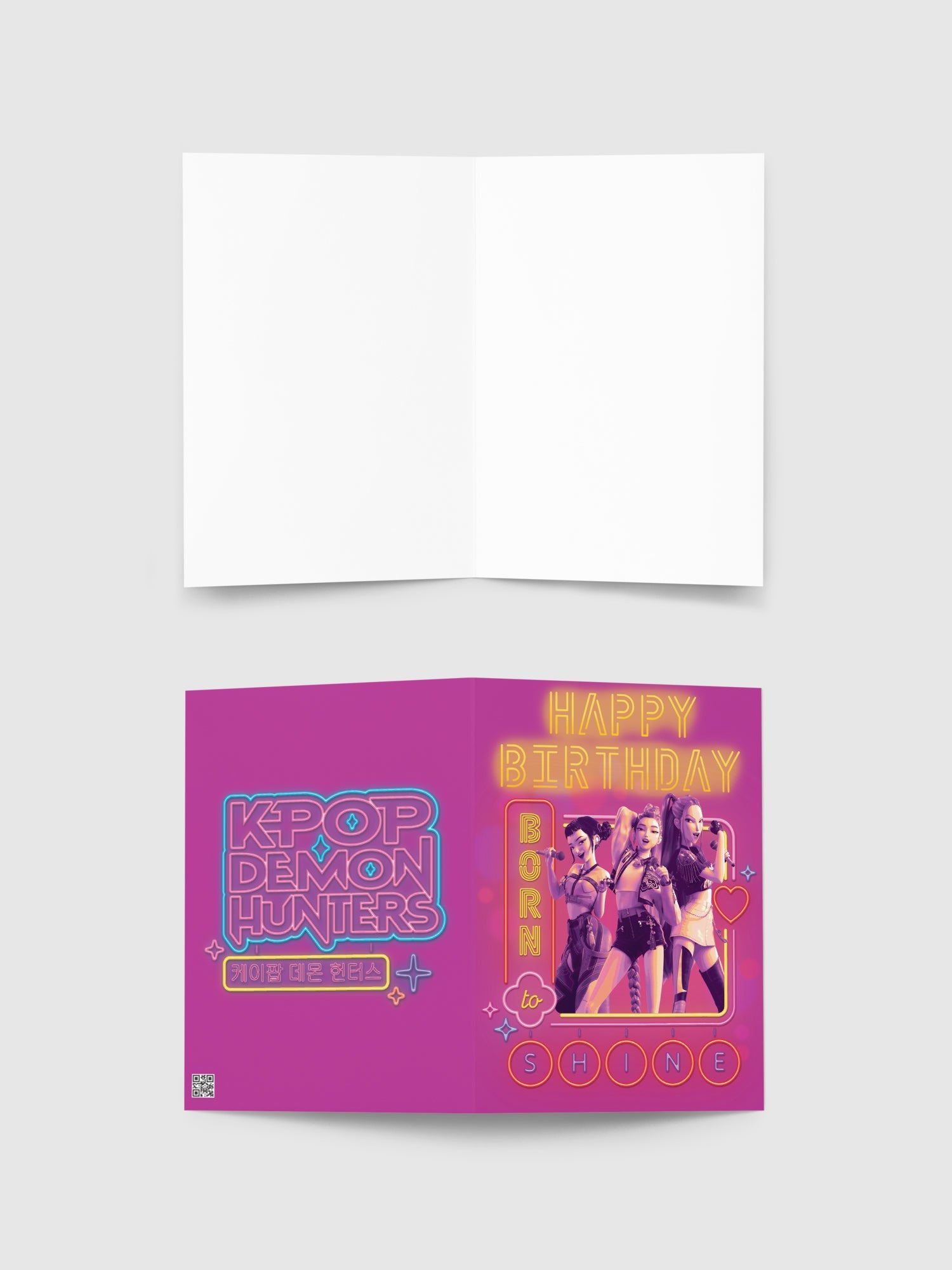 KPop Demon Hunters Birthday Greeting Card HUNTR/X Born to Shine
