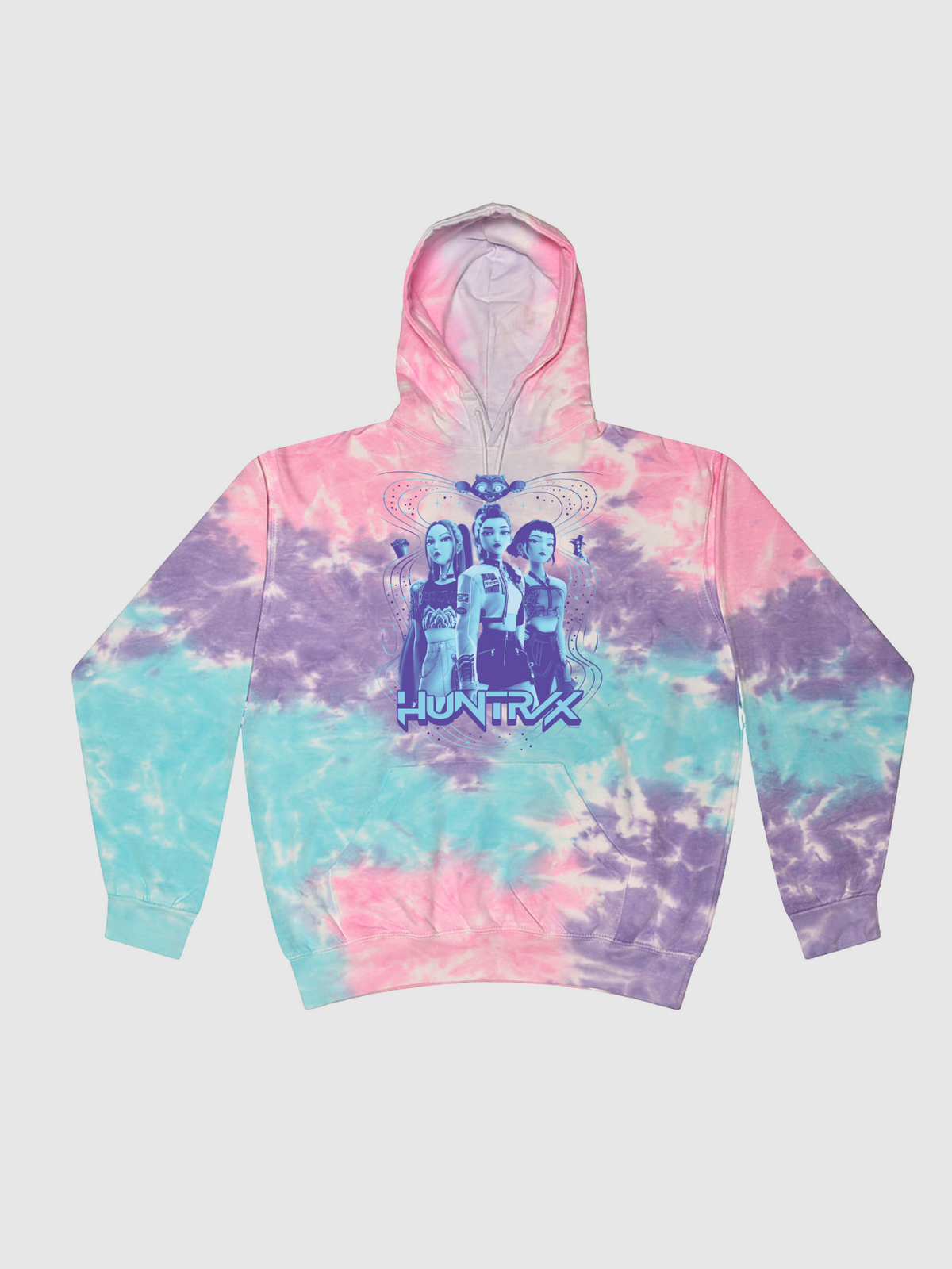 KPop Demon Hunters HUNTR/X Tie-Dye Kids Hoodie