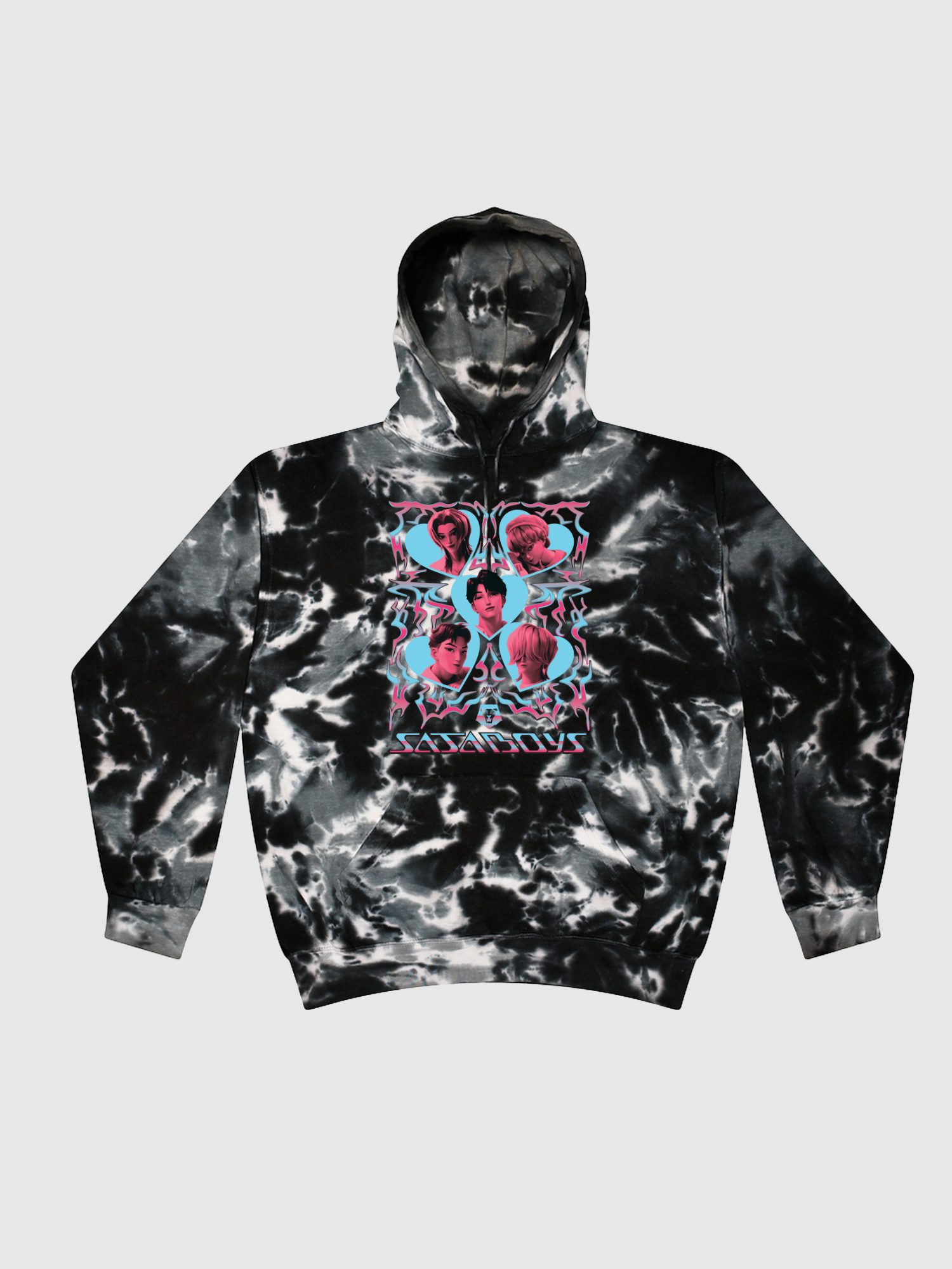 KPop Demon Hunters SAJA BOYS Tie-Dye Kids Hoodie