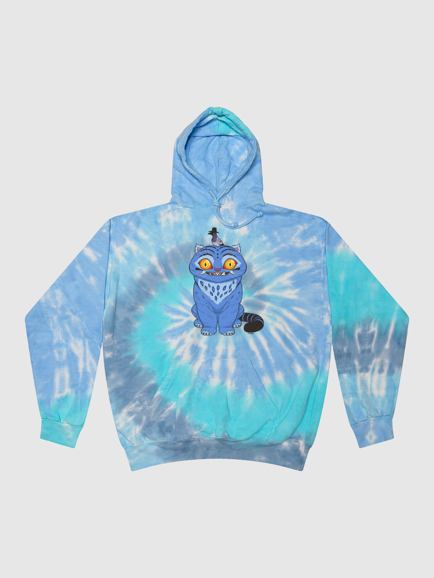 KPop Demon Hunters Derpy Tiger and Sussie Magpie Tie-Dye Kids Hoodie