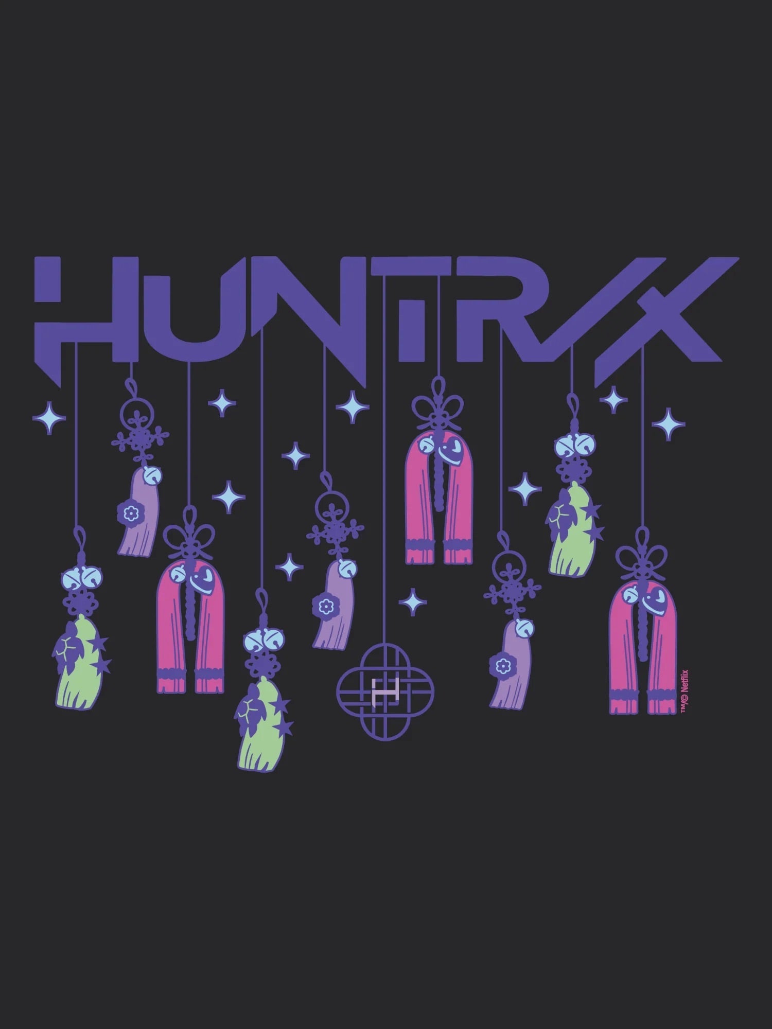 KPop Demon Hunters Toddler Crewneck Sweatshirt HUNTR/X Holiday Charms