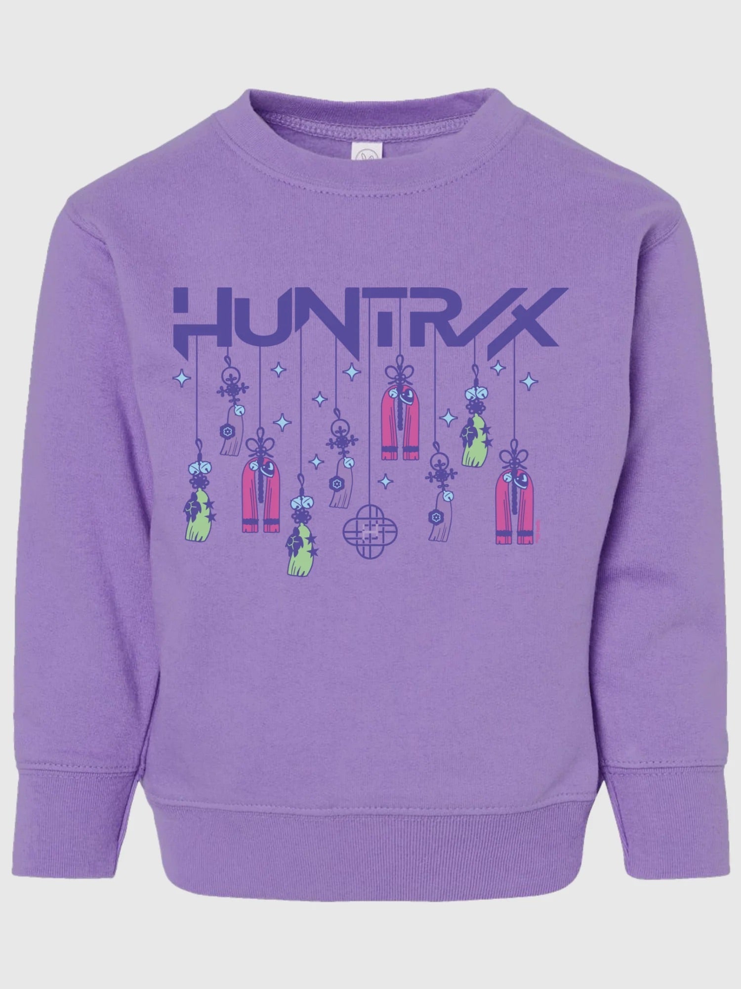 KPop Demon Hunters Toddler Crewneck Sweatshirt HUNTR/X Holiday Charms
