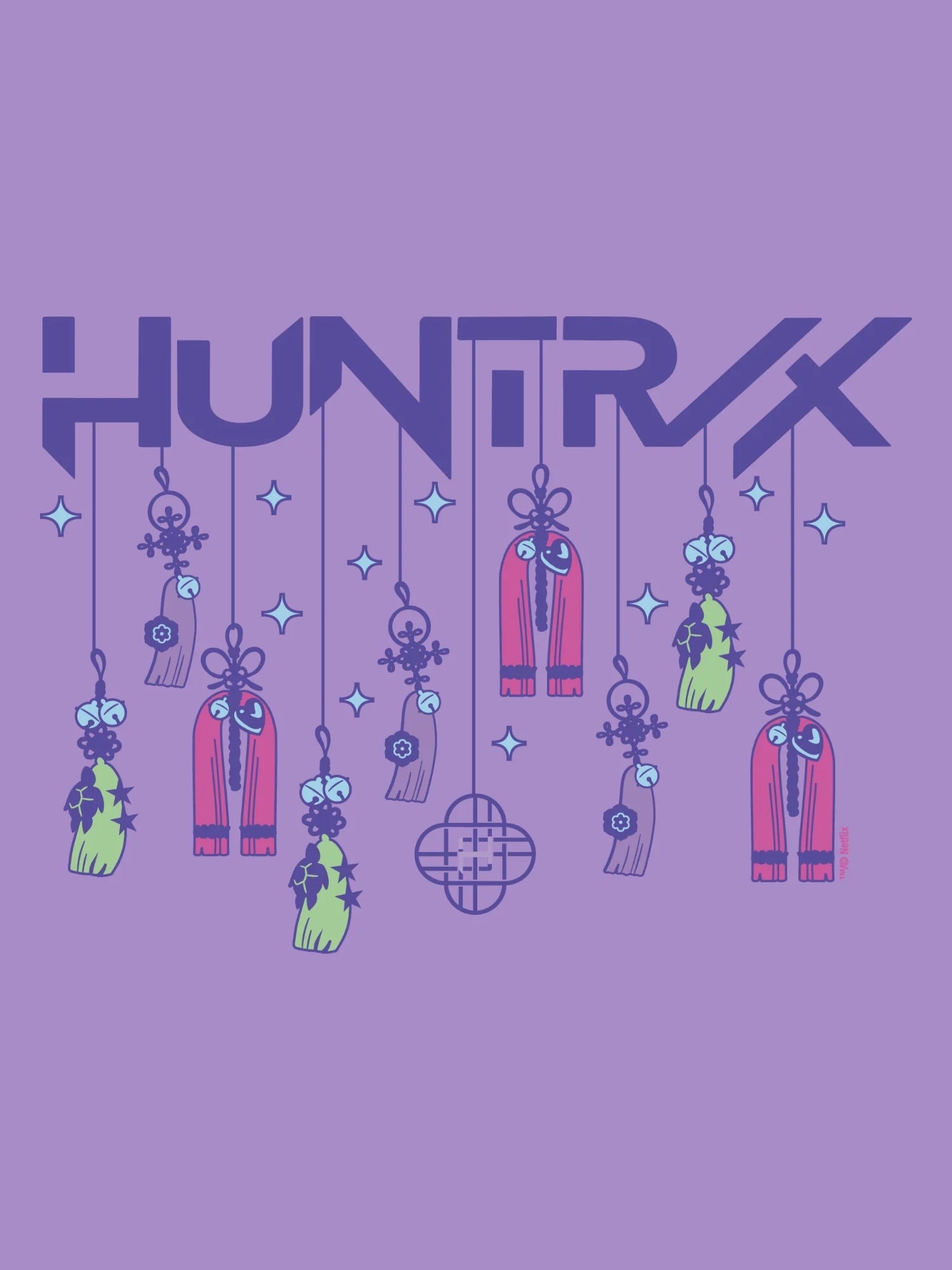 KPop Demon Hunters Toddler Crewneck Sweatshirt HUNTR/X Holiday Charms