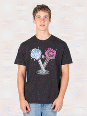 KPop Demon Hunters HUNTR/X & SAJA BOYS Light Sticks Glow in the Dark Adult T-Shirt
