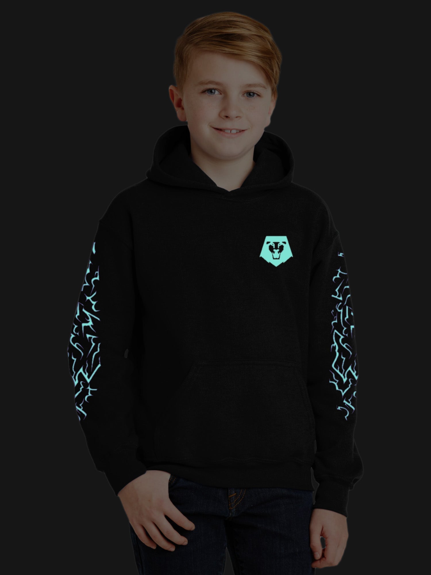 KPop Demon Hunters SAJA BOYS Glow in the Dark Kids Hoodie