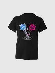 KPop Demon Hunters HUNTR/X & SAJA BOYS Light Sticks Glow in the Dark Kids T-Shirt