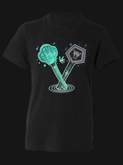KPop Demon Hunters HUNTR/X & SAJA BOYS Light Sticks Glow in the Dark Kids T-Shirt