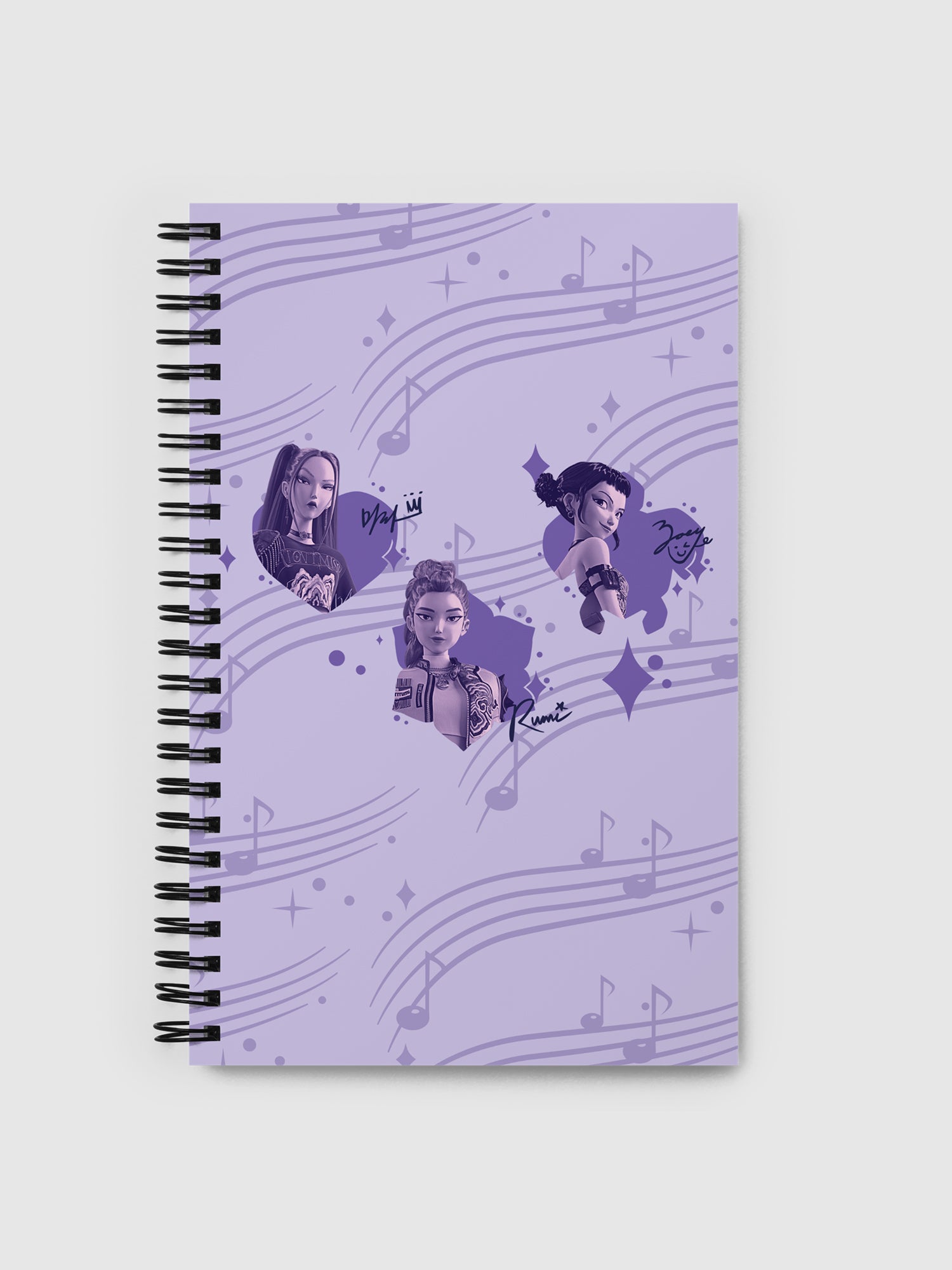 KPop Demon Hunters Spiral Notebook HUNTR/X Music Notes