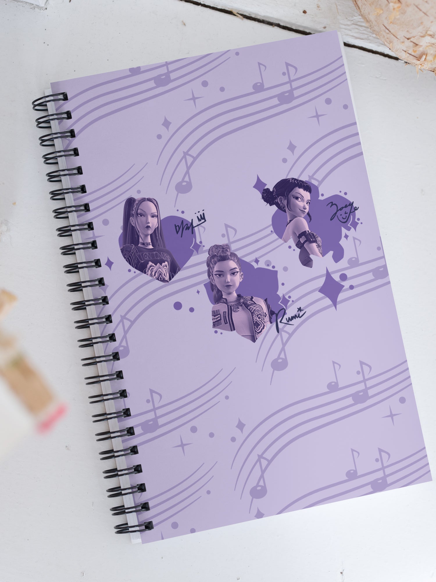 KPop Demon Hunters Spiral Notebook HUNTR/X Music Notes