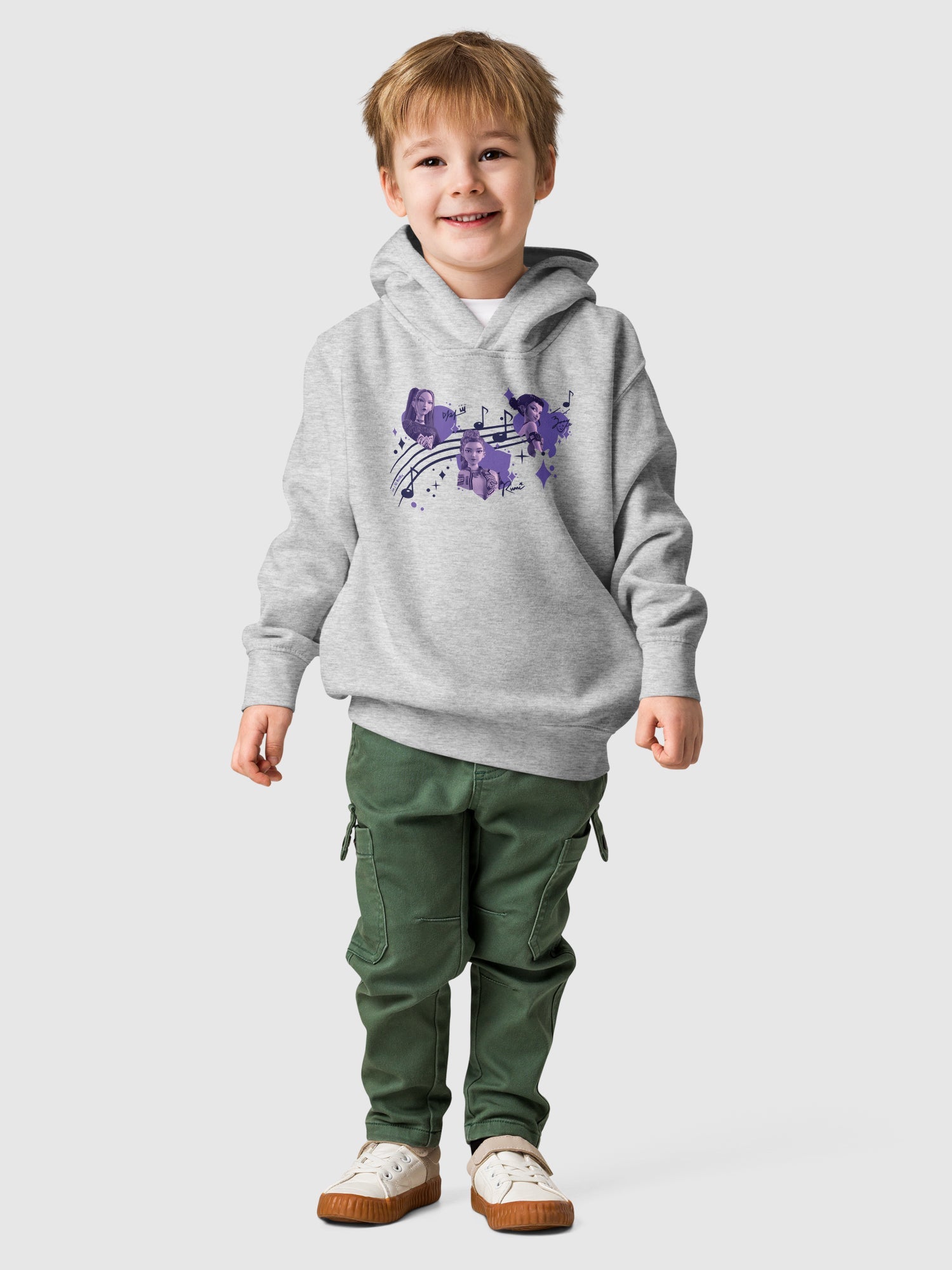 KPop Demon Hunters Toddler Crewneck Sweatshirt HUNTR/X Music Notes