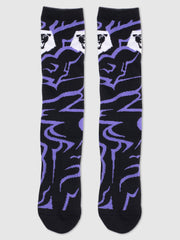 KPop Demon Hunters Athletic Crew Sock Saja Boys Glow In The Dark