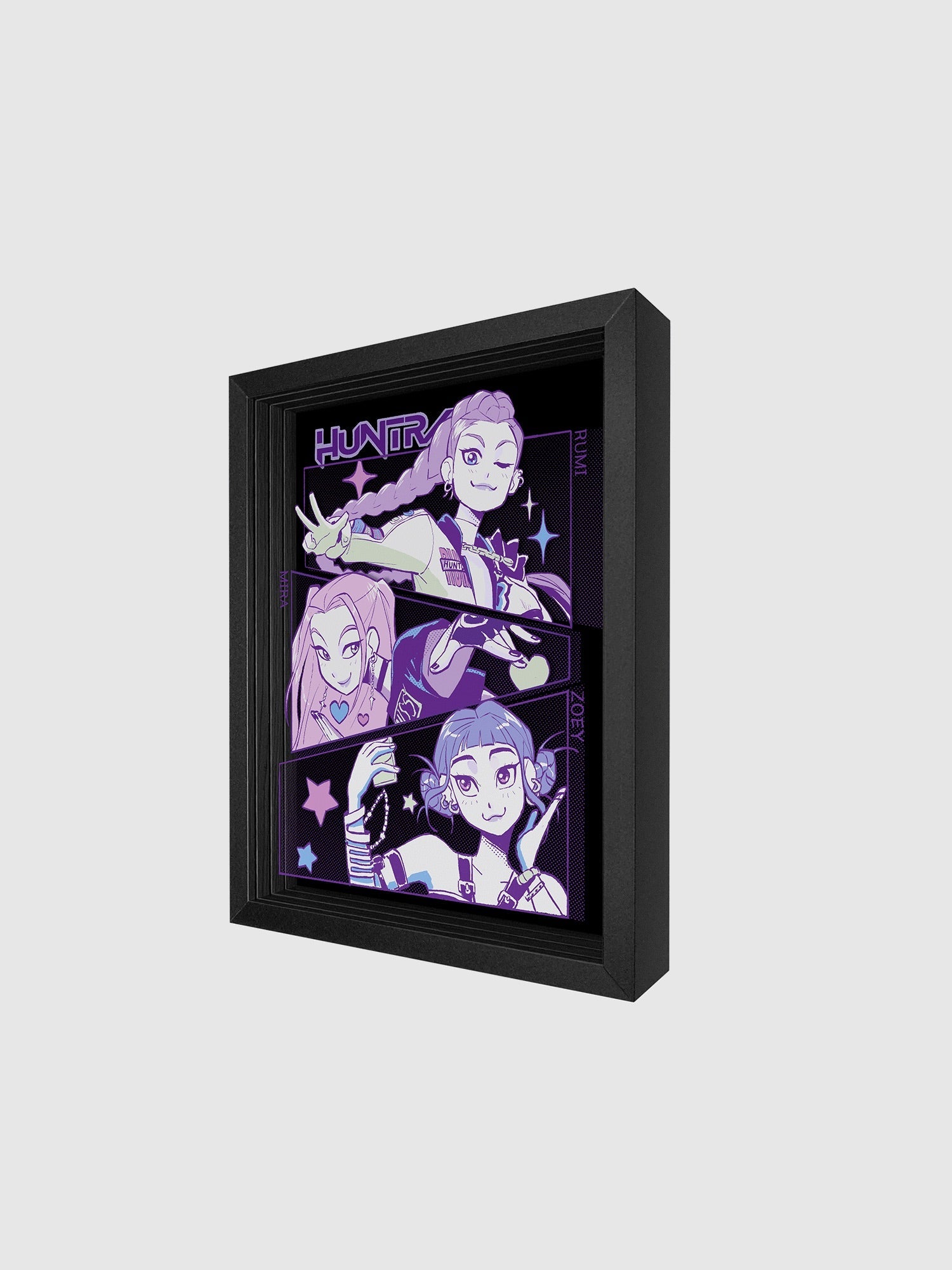 KPop Demon Hunters HUNTR/X Shadowbox Art