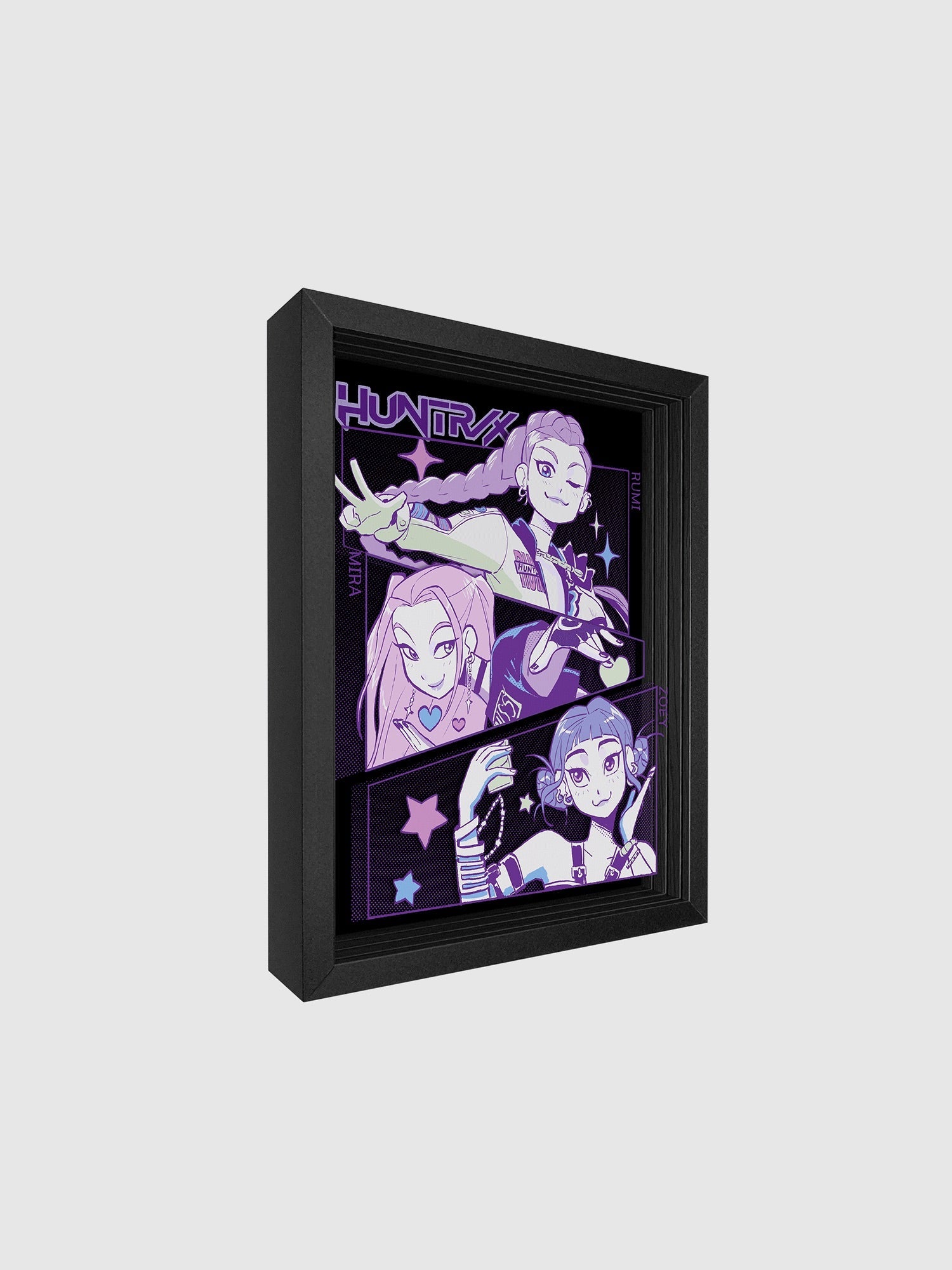 KPop Demon Hunters HUNTR/X Shadowbox Art